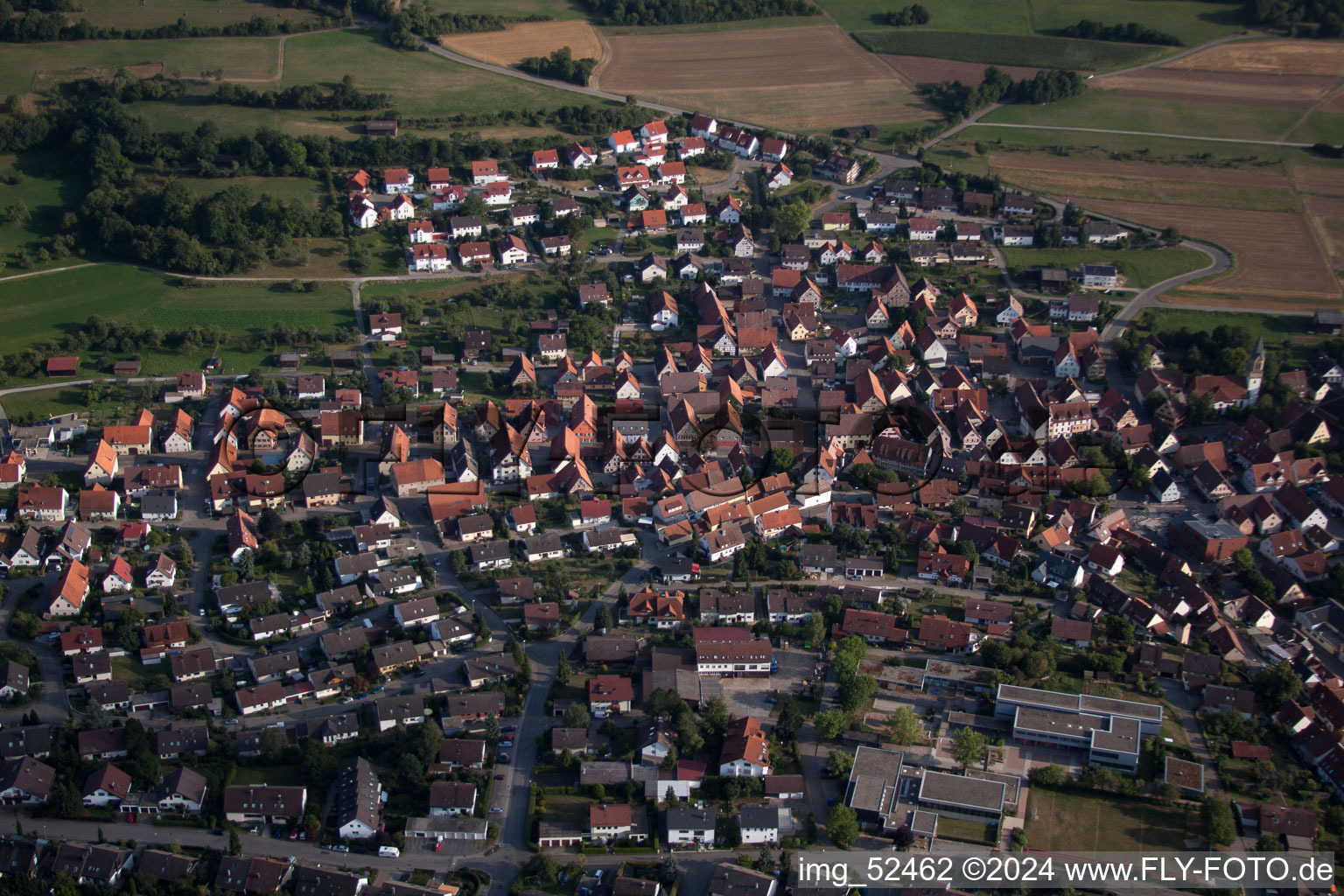 Gechingen dans le département Bade-Wurtemberg, Allemagne d'en haut