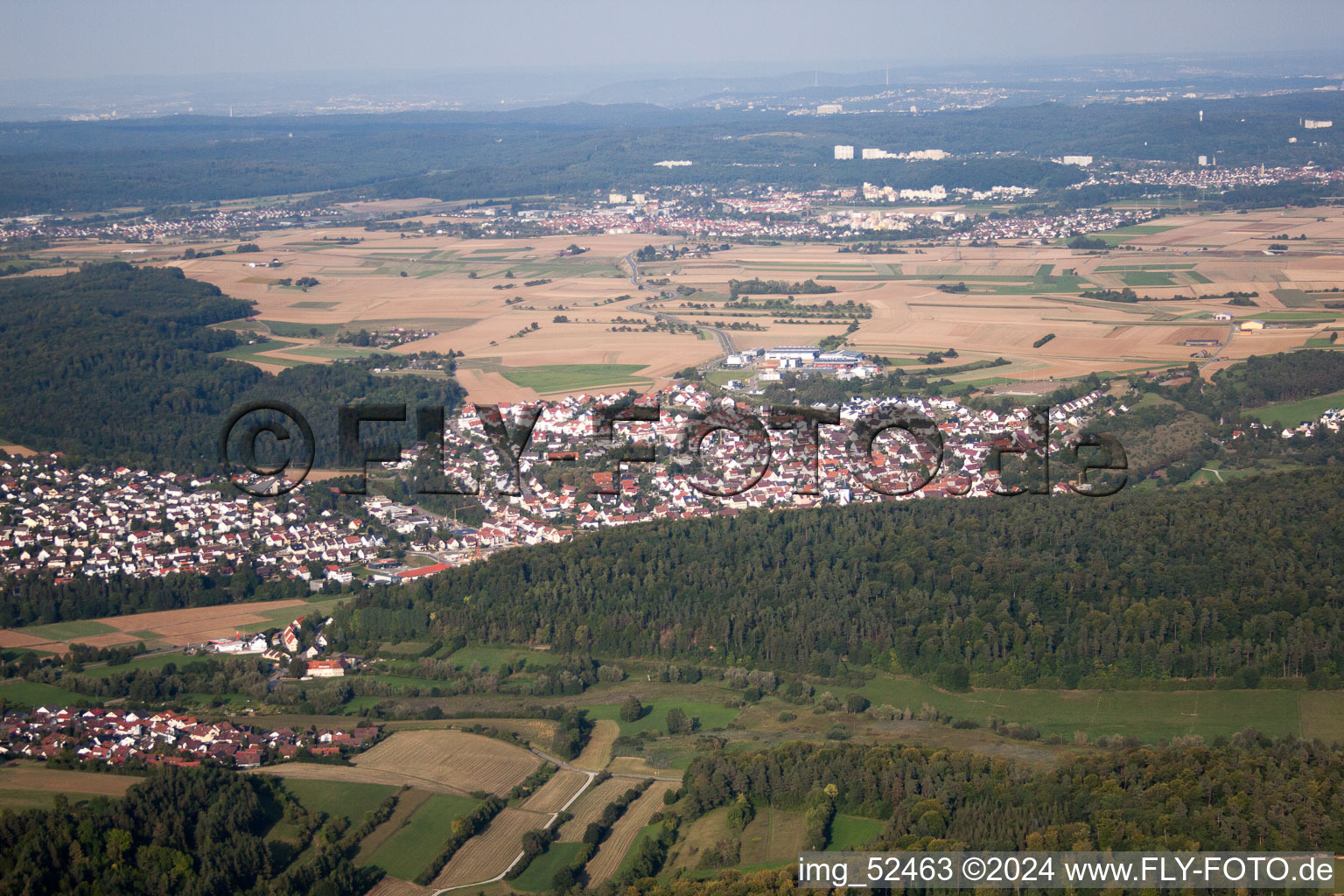 Vue aérienne de Grafenau dans le département Bade-Wurtemberg, Allemagne