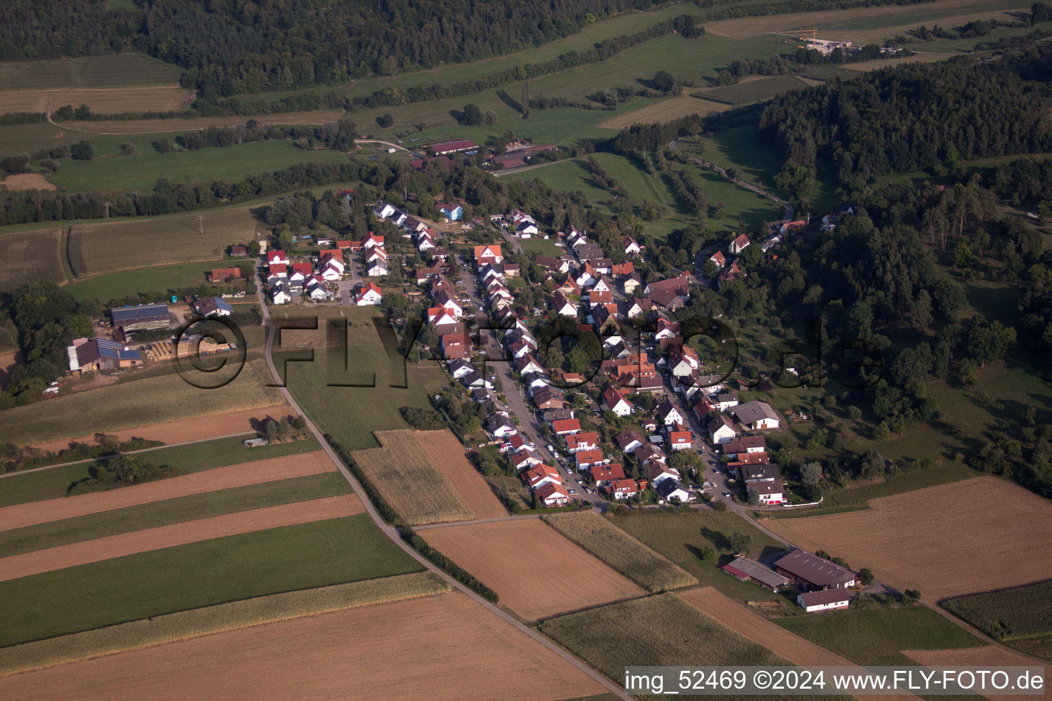 Vue aérienne de Aideingen-Lehenweiler à Aidlingen dans le département Bade-Wurtemberg, Allemagne