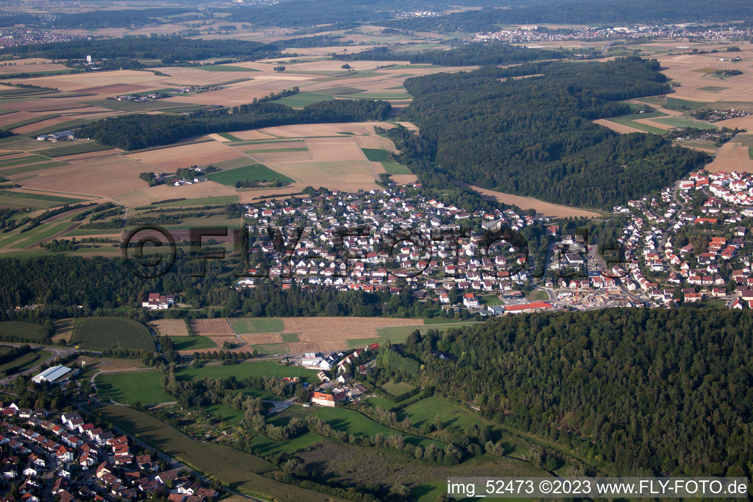 Grafenau dans le département Bade-Wurtemberg, Allemagne vue du ciel