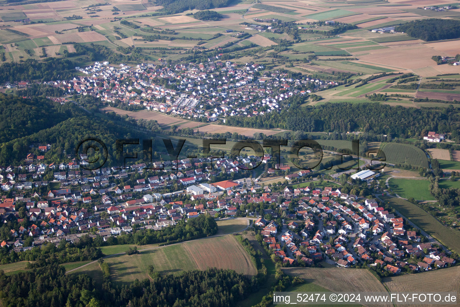 Grafenau dans le département Bade-Wurtemberg, Allemagne hors des airs