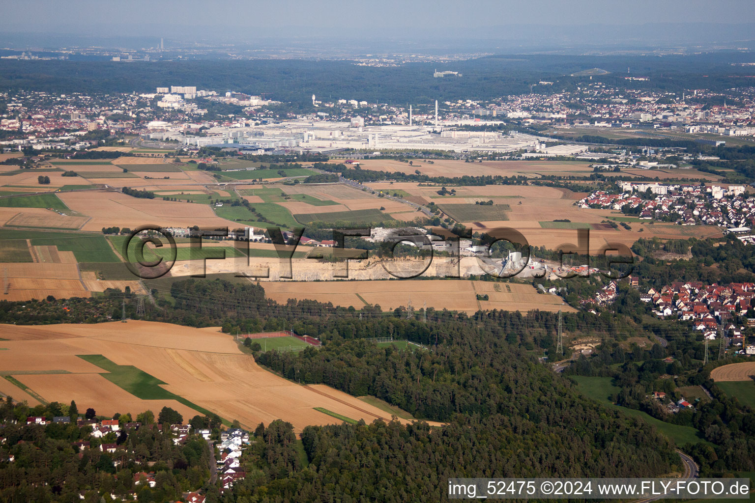 Vue aérienne de Sindelfingen-Darmsheim, Mühlackerstrasse, entreprise Kömpf à Darmsheim dans le département Bade-Wurtemberg, Allemagne