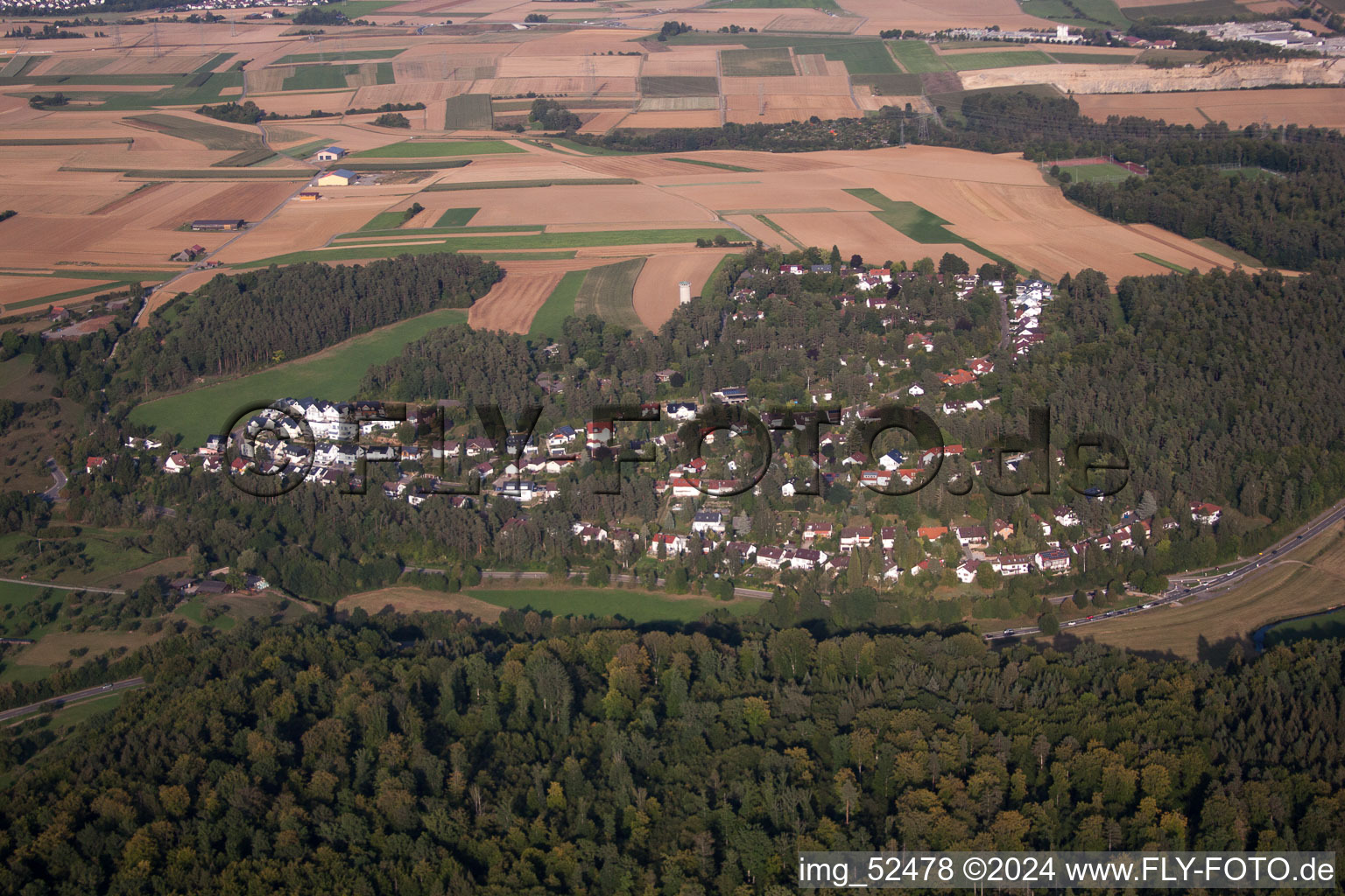 Weil der Stadt dans le département Bade-Wurtemberg, Allemagne depuis l'avion