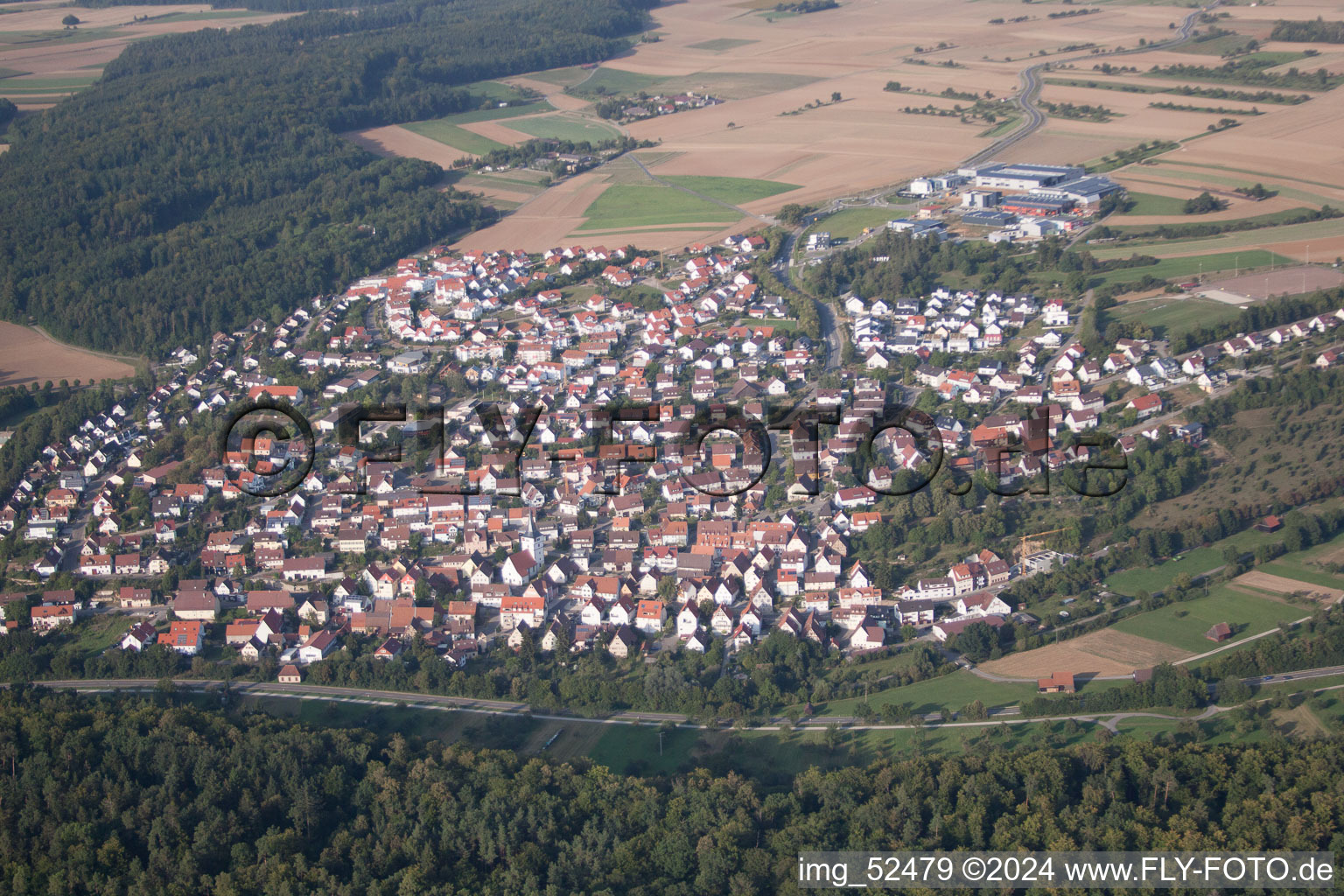 Grafenau dans le département Bade-Wurtemberg, Allemagne vue d'en haut