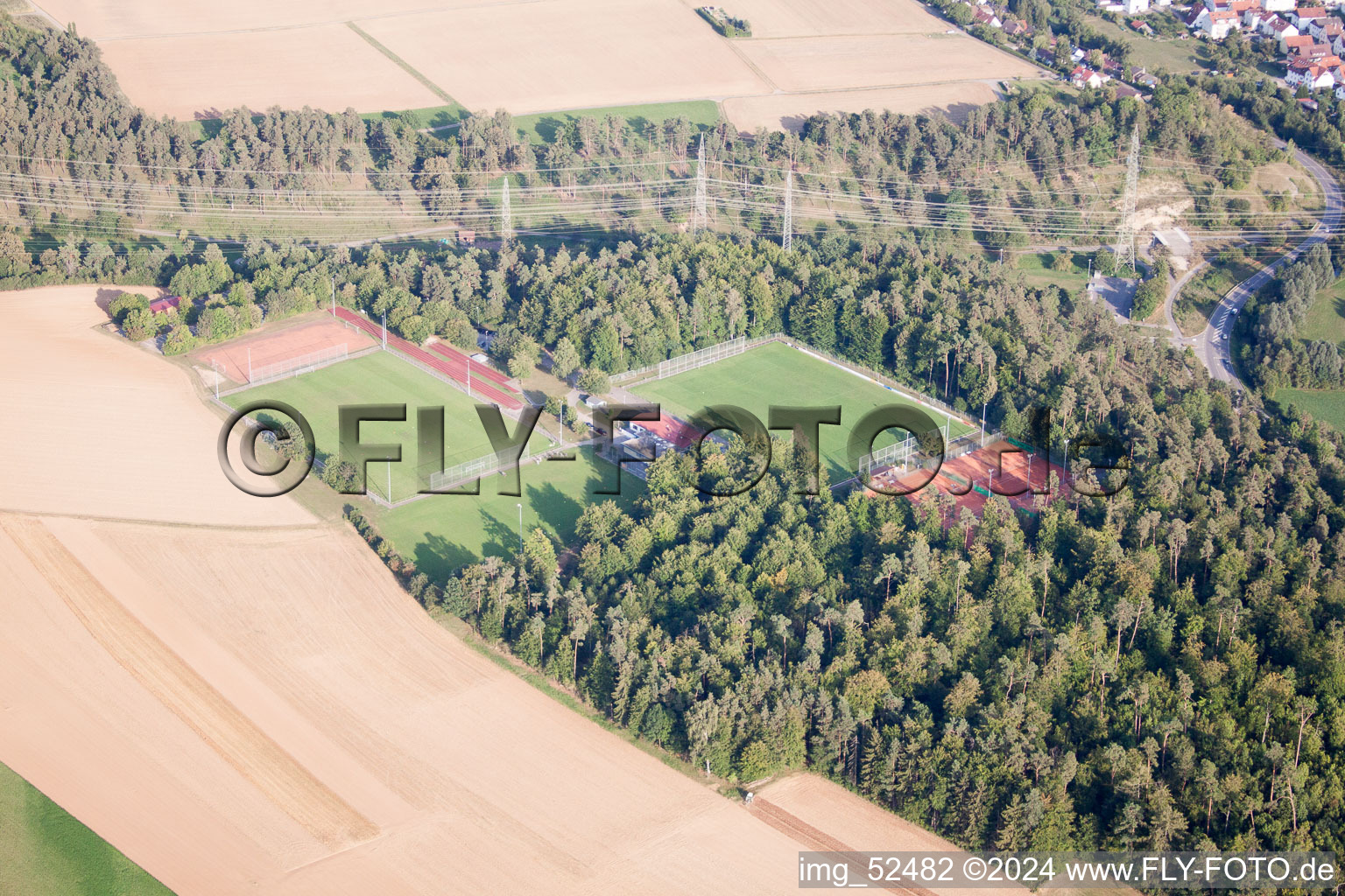 Vue aérienne de Club de tennis sur l'Eichelbergweg à Sindelfingen dans le département Bade-Wurtemberg, Allemagne