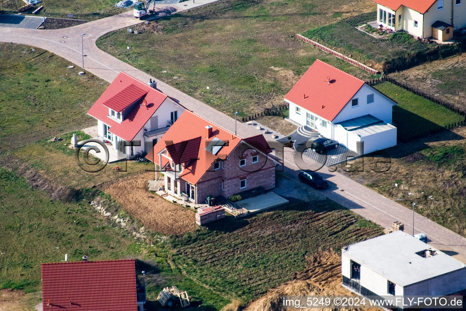 Nouvelle zone de développement NE à le quartier Schaidt in Wörth am Rhein dans le département Rhénanie-Palatinat, Allemagne vue du ciel