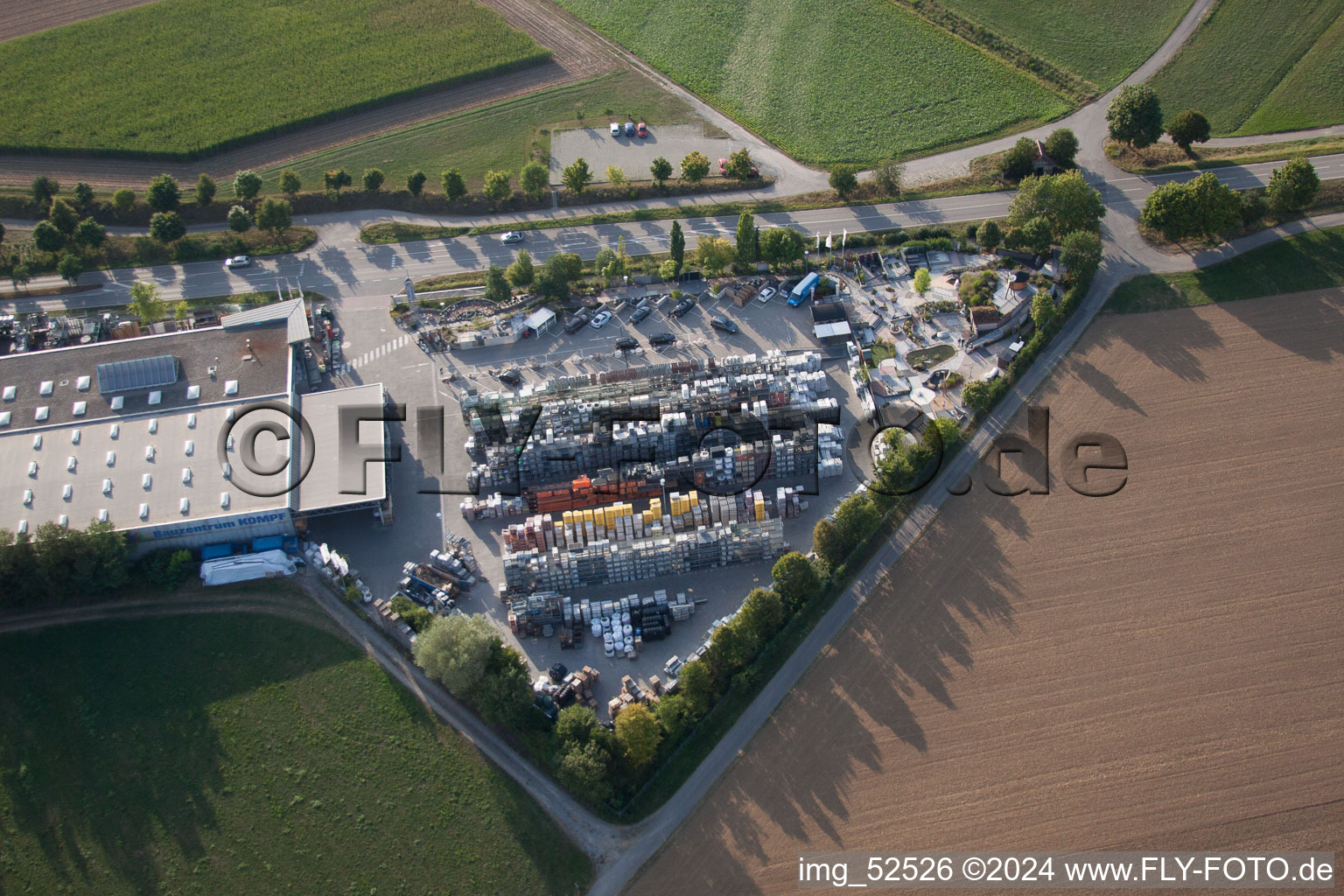 Sindelfingen-Darmsheim, Mühlackerstrasse, entreprise Kömpf à Darmsheim dans le département Bade-Wurtemberg, Allemagne depuis l'avion