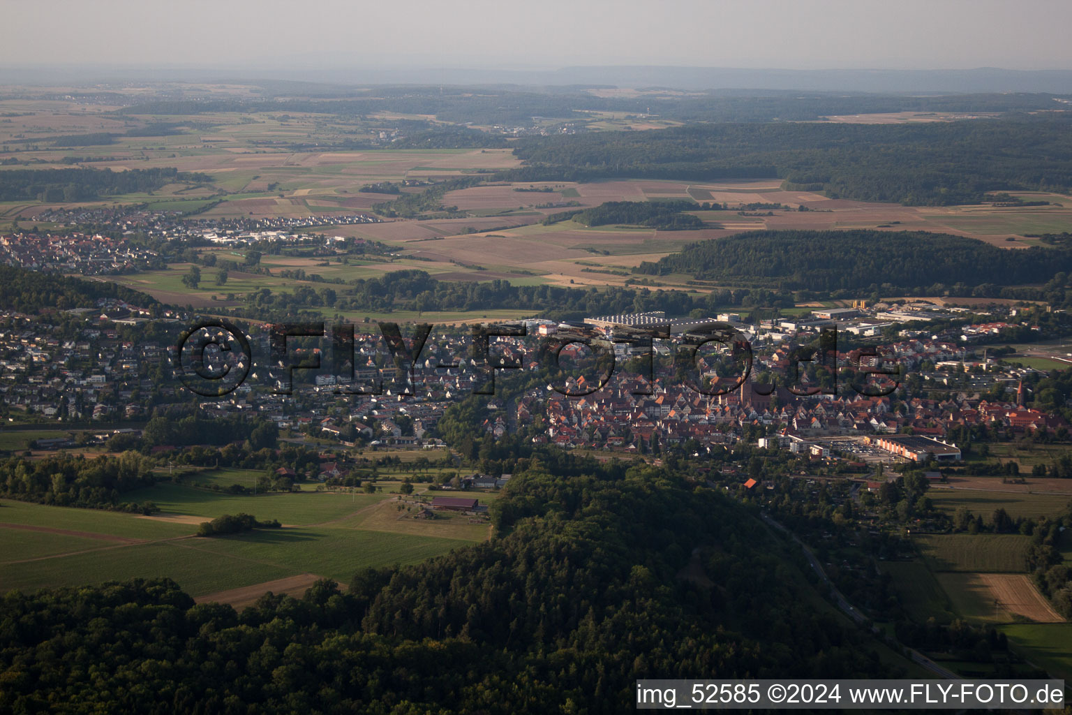 Vue d'oiseau de Weil der Stadt dans le département Bade-Wurtemberg, Allemagne