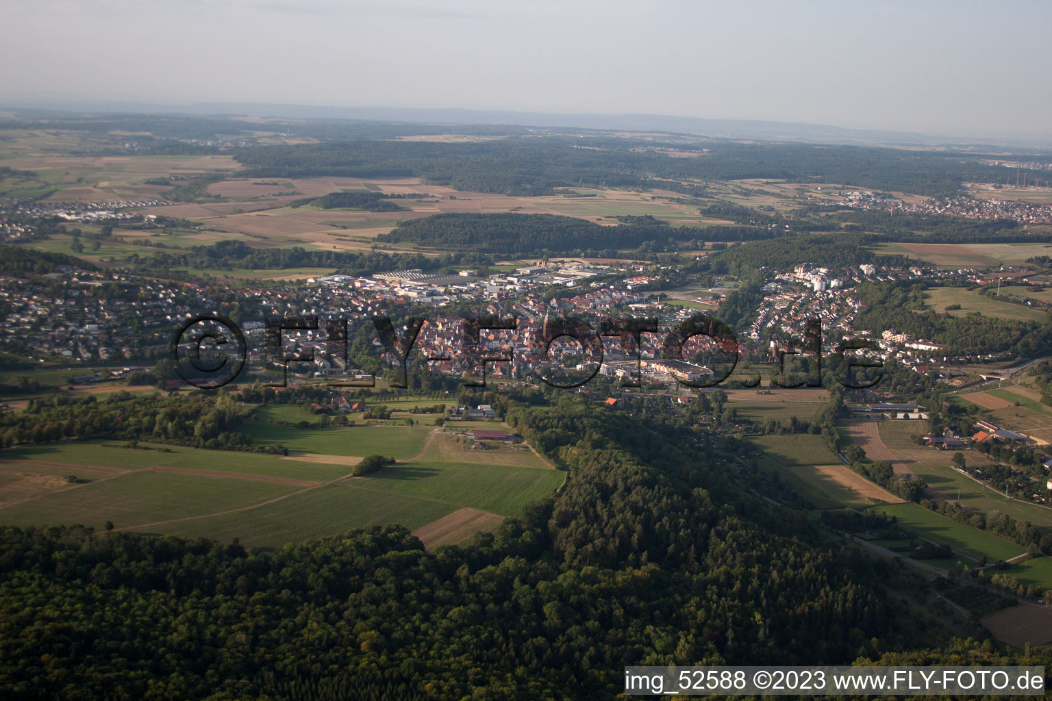 Weil der Stadt dans le département Bade-Wurtemberg, Allemagne vu d'un drone