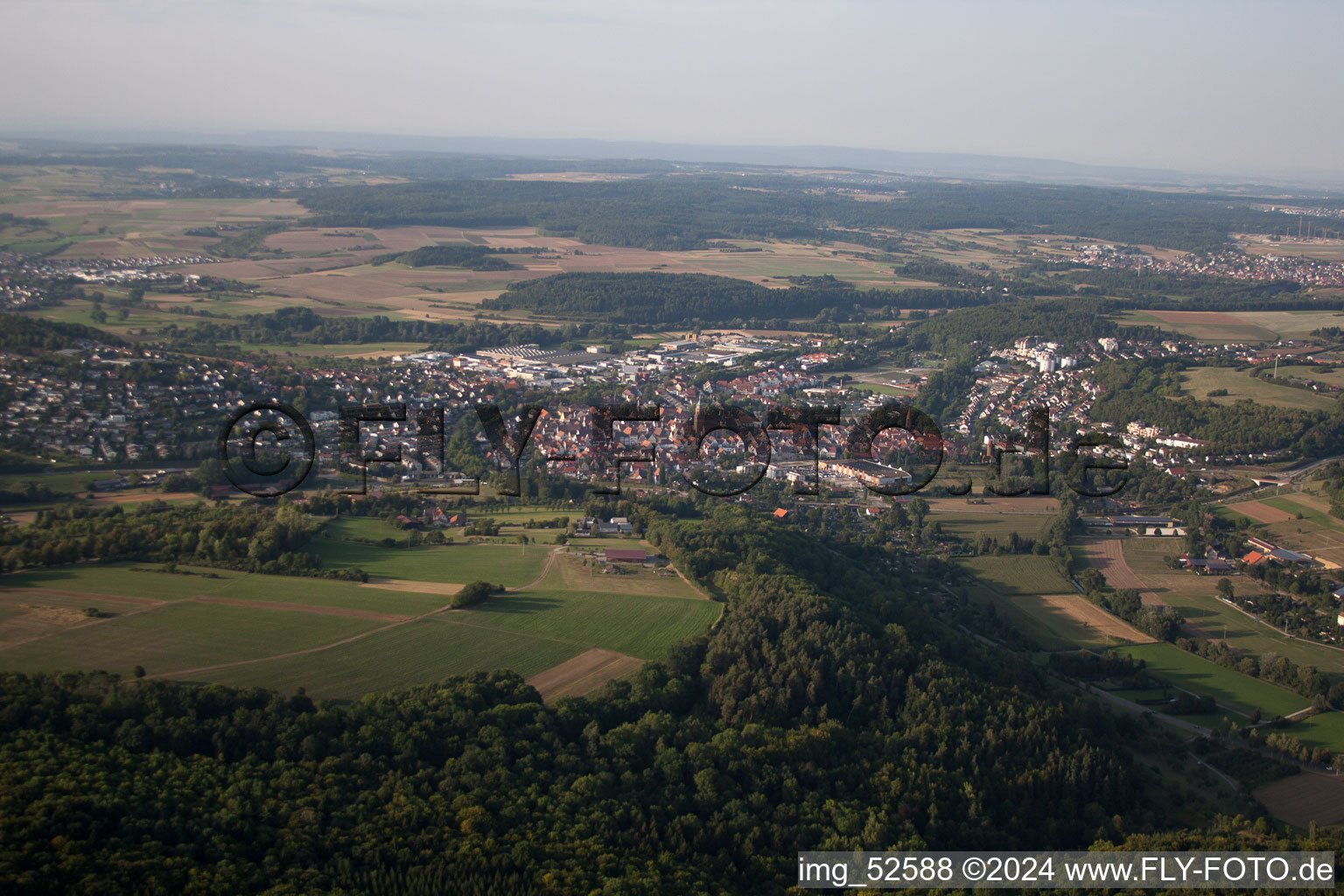 Weil der Stadt dans le département Bade-Wurtemberg, Allemagne vue du ciel