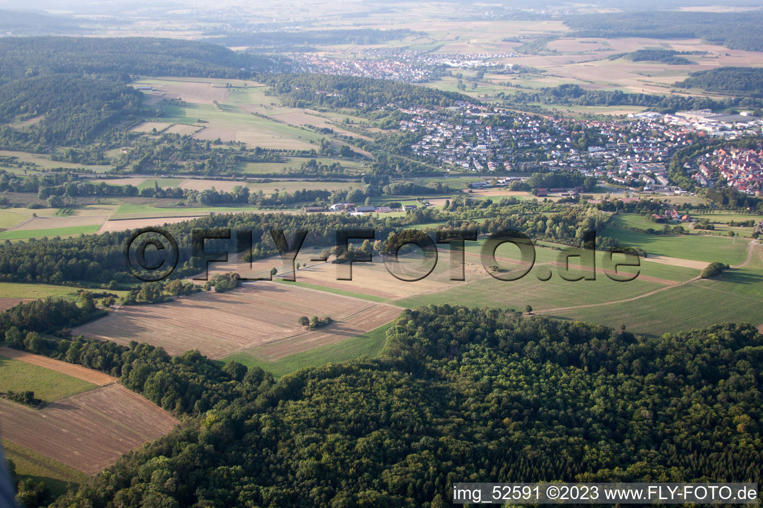 Vue aérienne de Ostelsheimer Steige à Weil der Stadt dans le département Bade-Wurtemberg, Allemagne