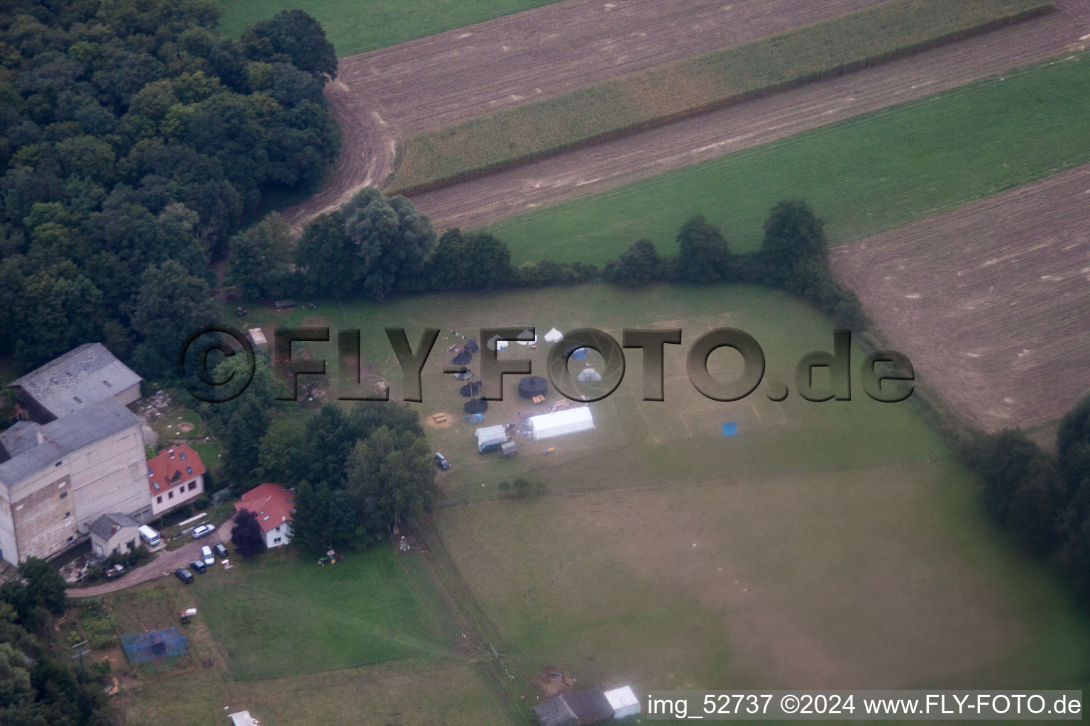 Minfeld dans le département Rhénanie-Palatinat, Allemagne hors des airs