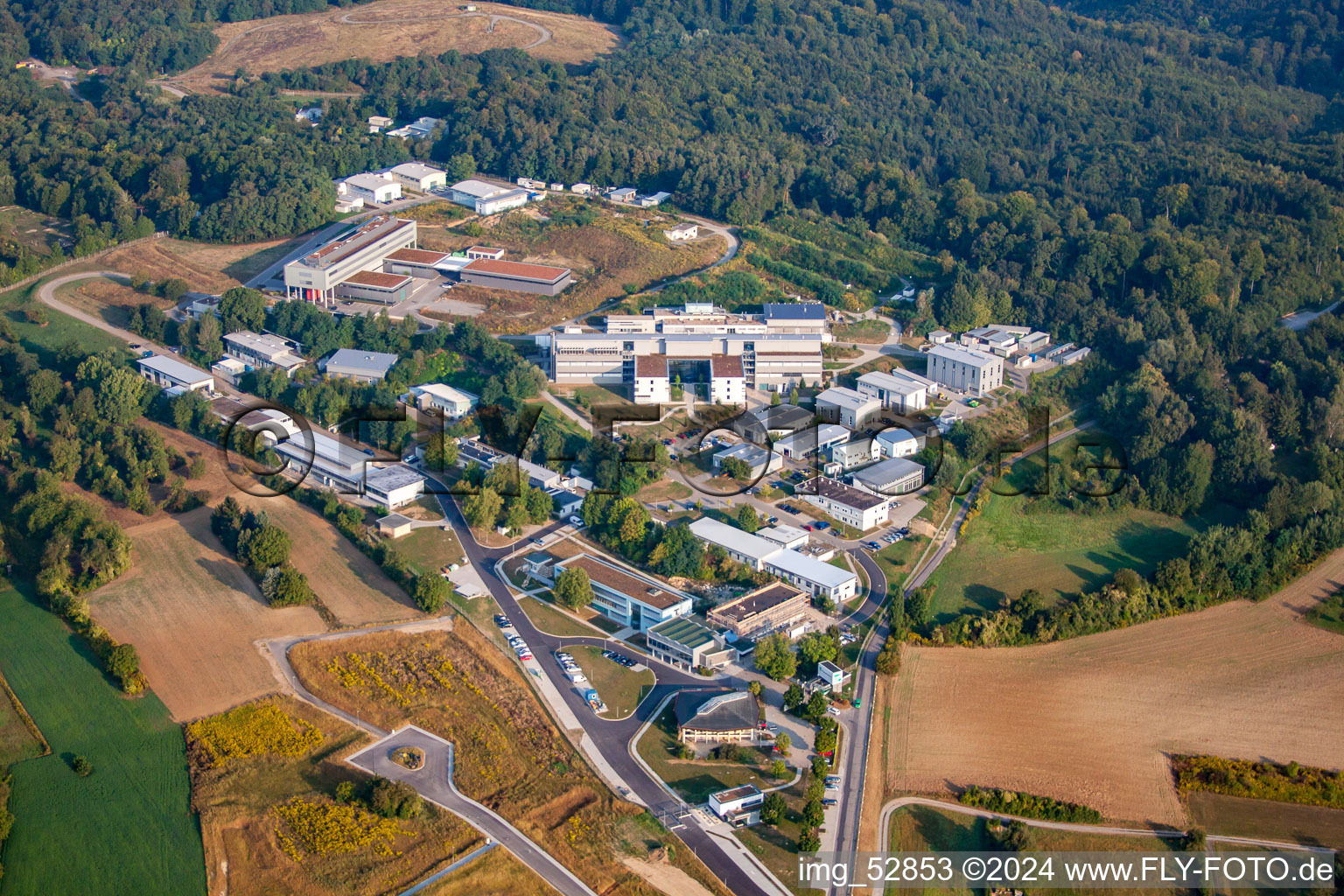 Photographie aérienne de Institut Fraunhofer à le quartier Grötzingen in Karlsruhe dans le département Bade-Wurtemberg, Allemagne