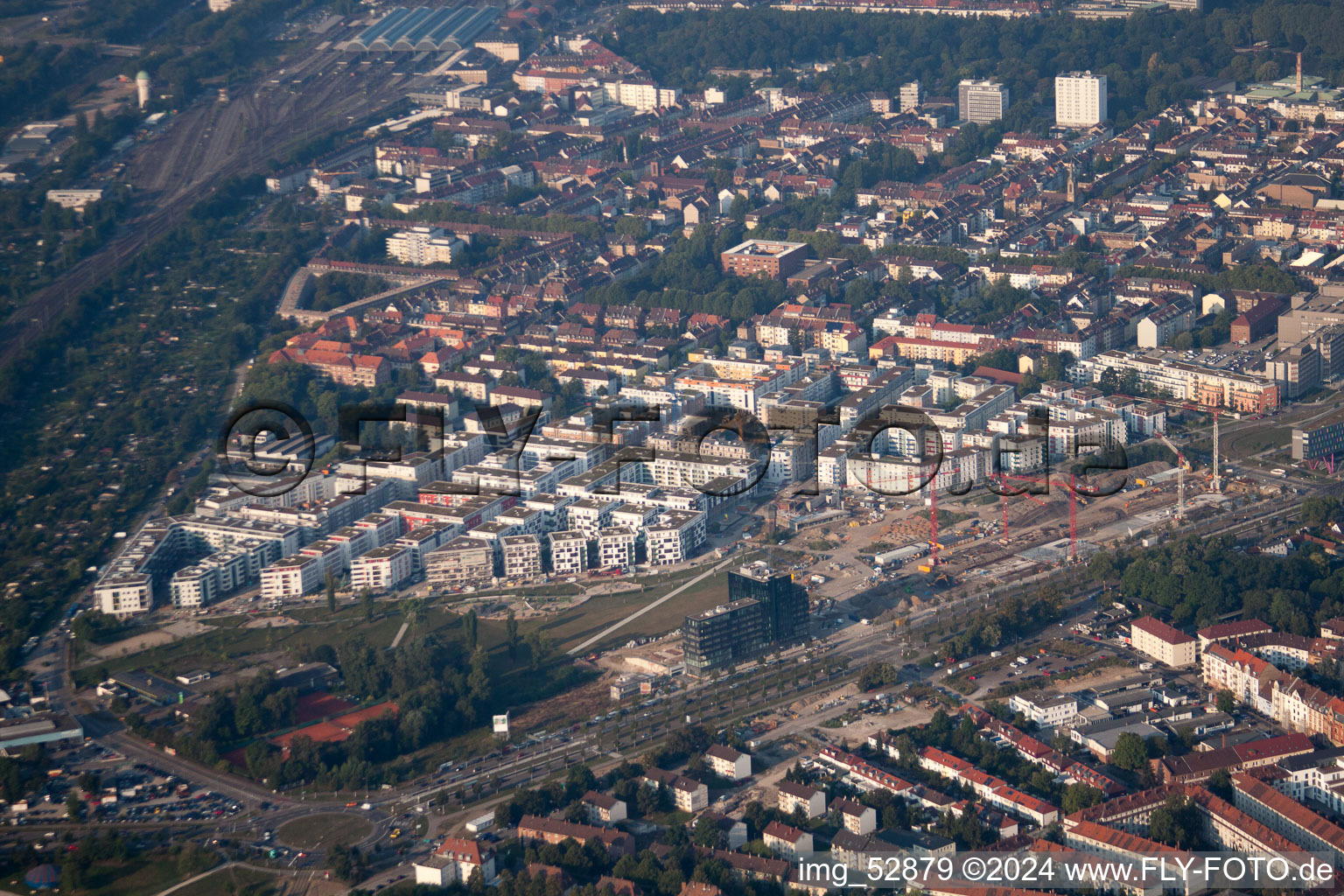 Quartier Rintheim in Karlsruhe dans le département Bade-Wurtemberg, Allemagne hors des airs