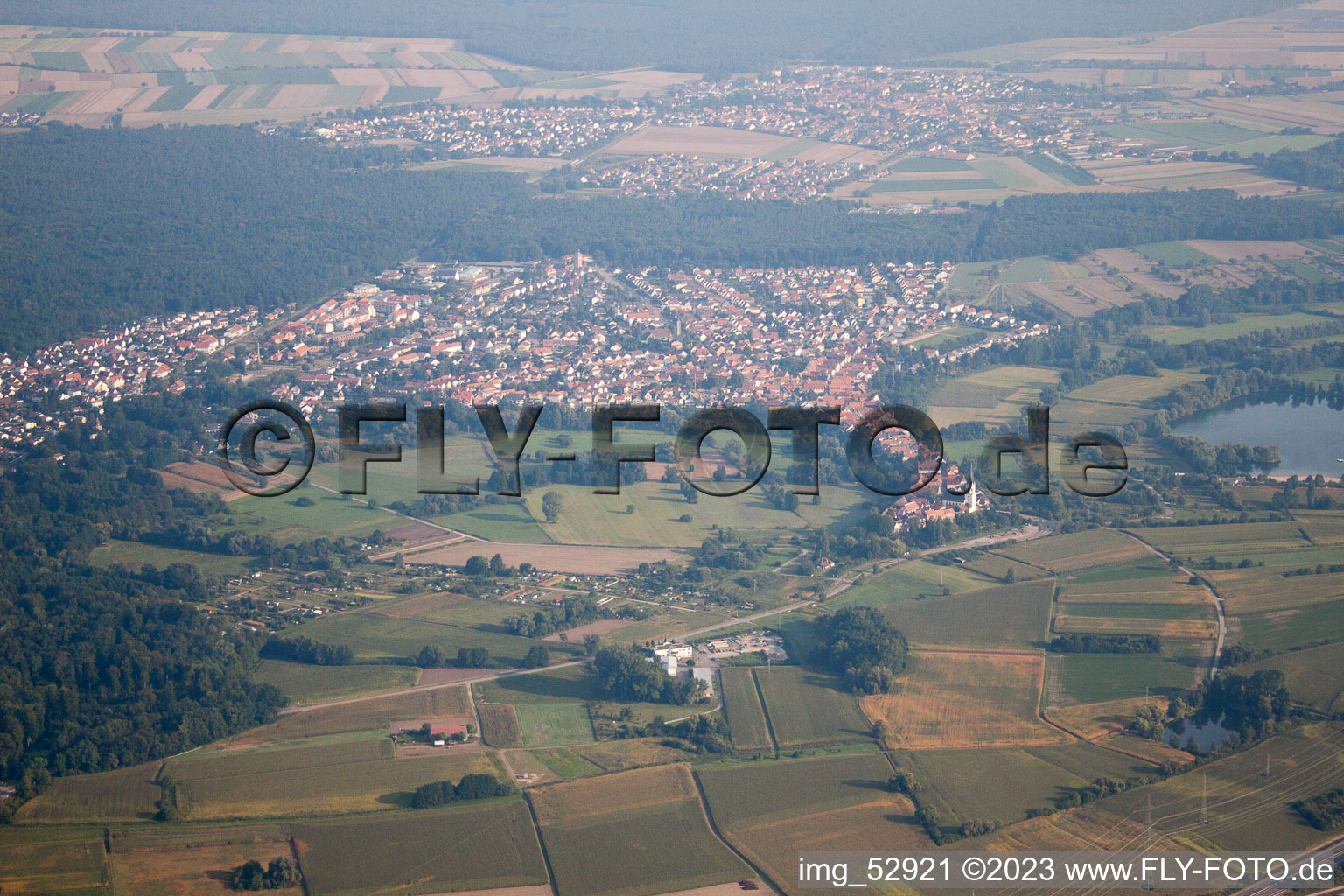 Jockgrim dans le département Rhénanie-Palatinat, Allemagne d'en haut