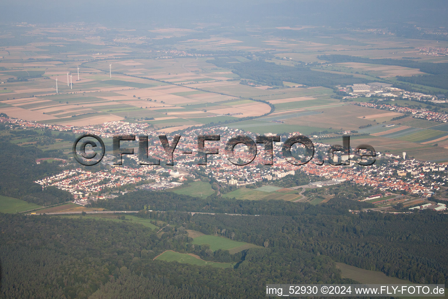 Kandel dans le département Rhénanie-Palatinat, Allemagne vue d'en haut