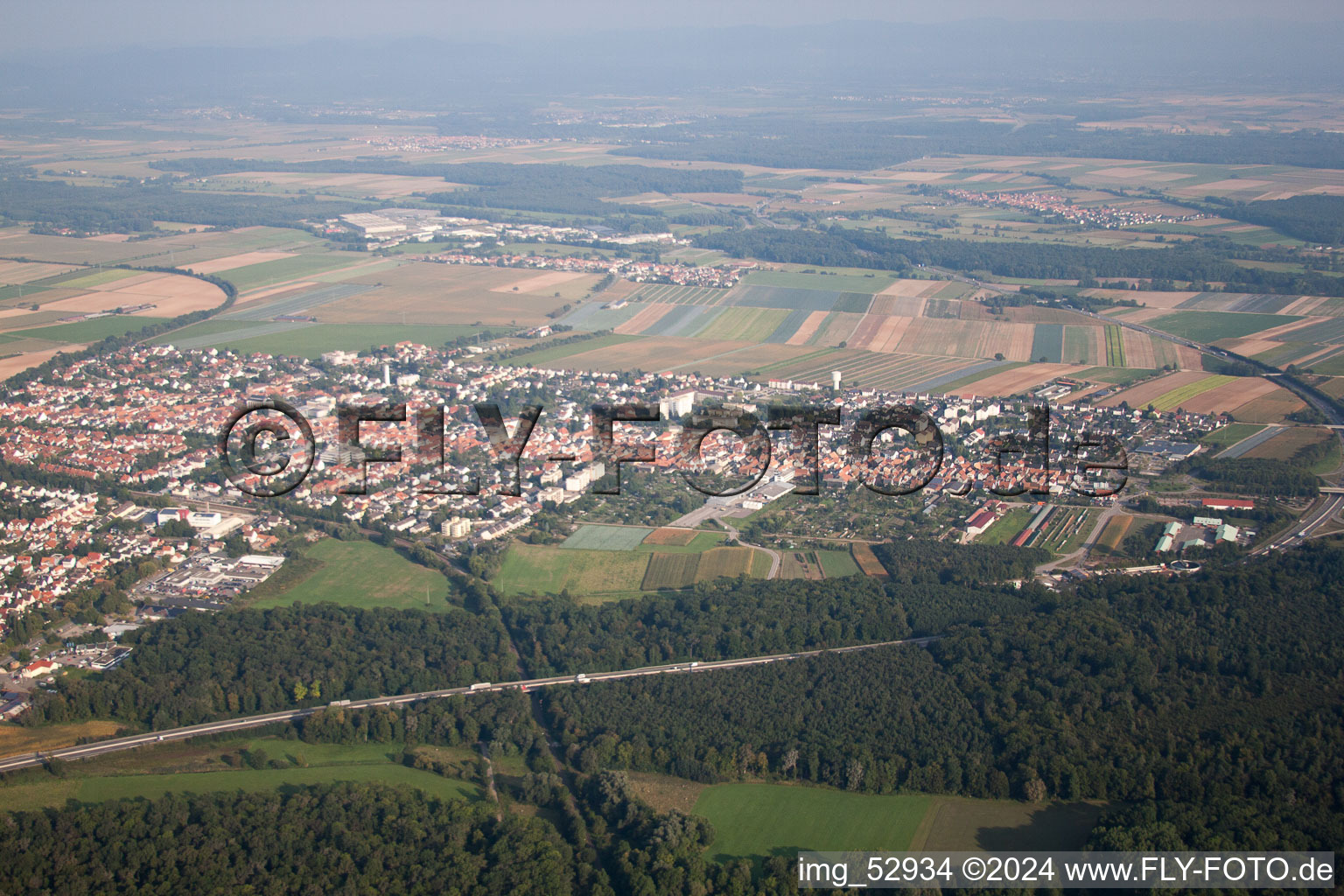 Kandel dans le département Rhénanie-Palatinat, Allemagne vue du ciel