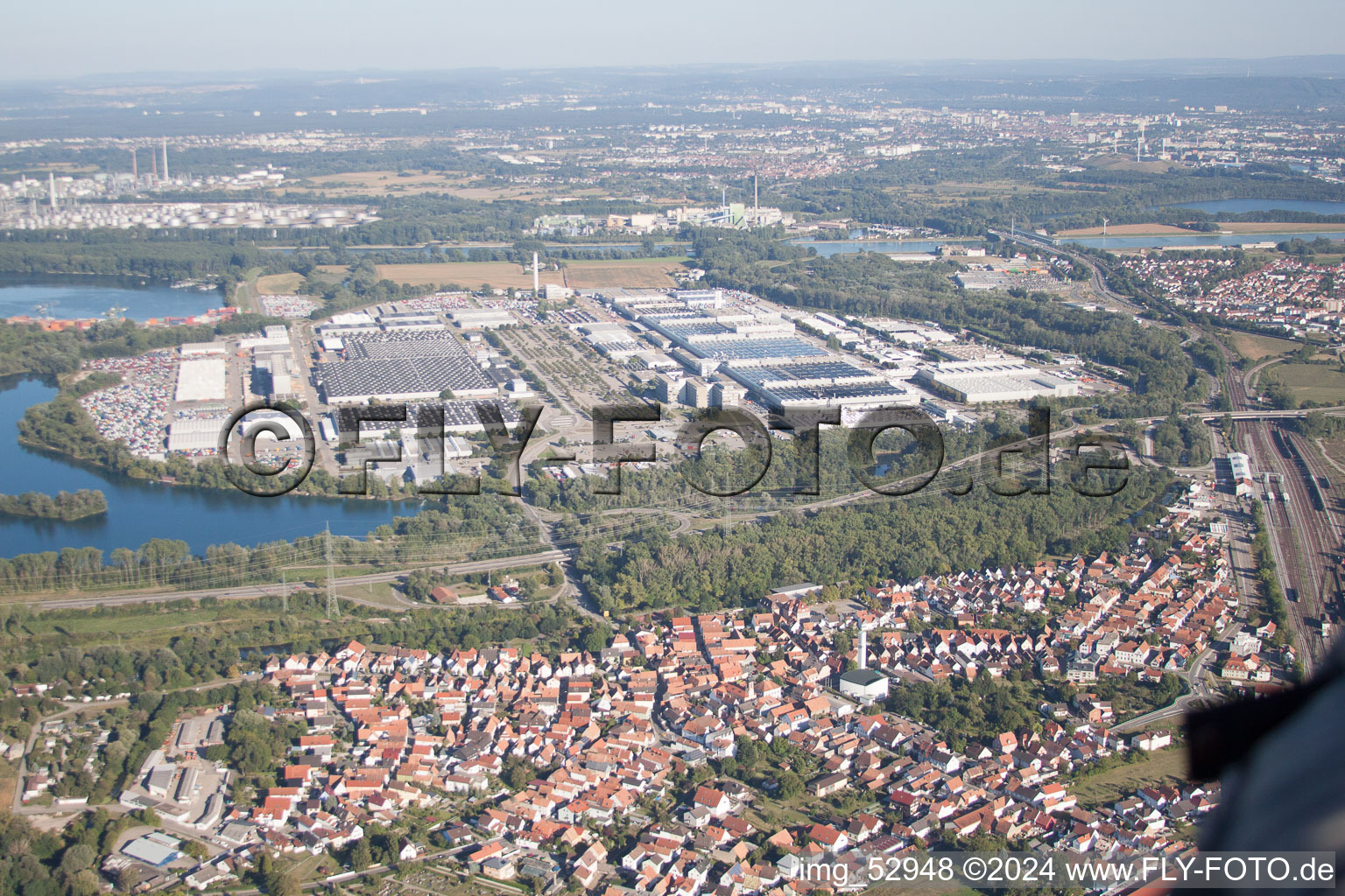 Image drone de Wörth am Rhein dans le département Rhénanie-Palatinat, Allemagne