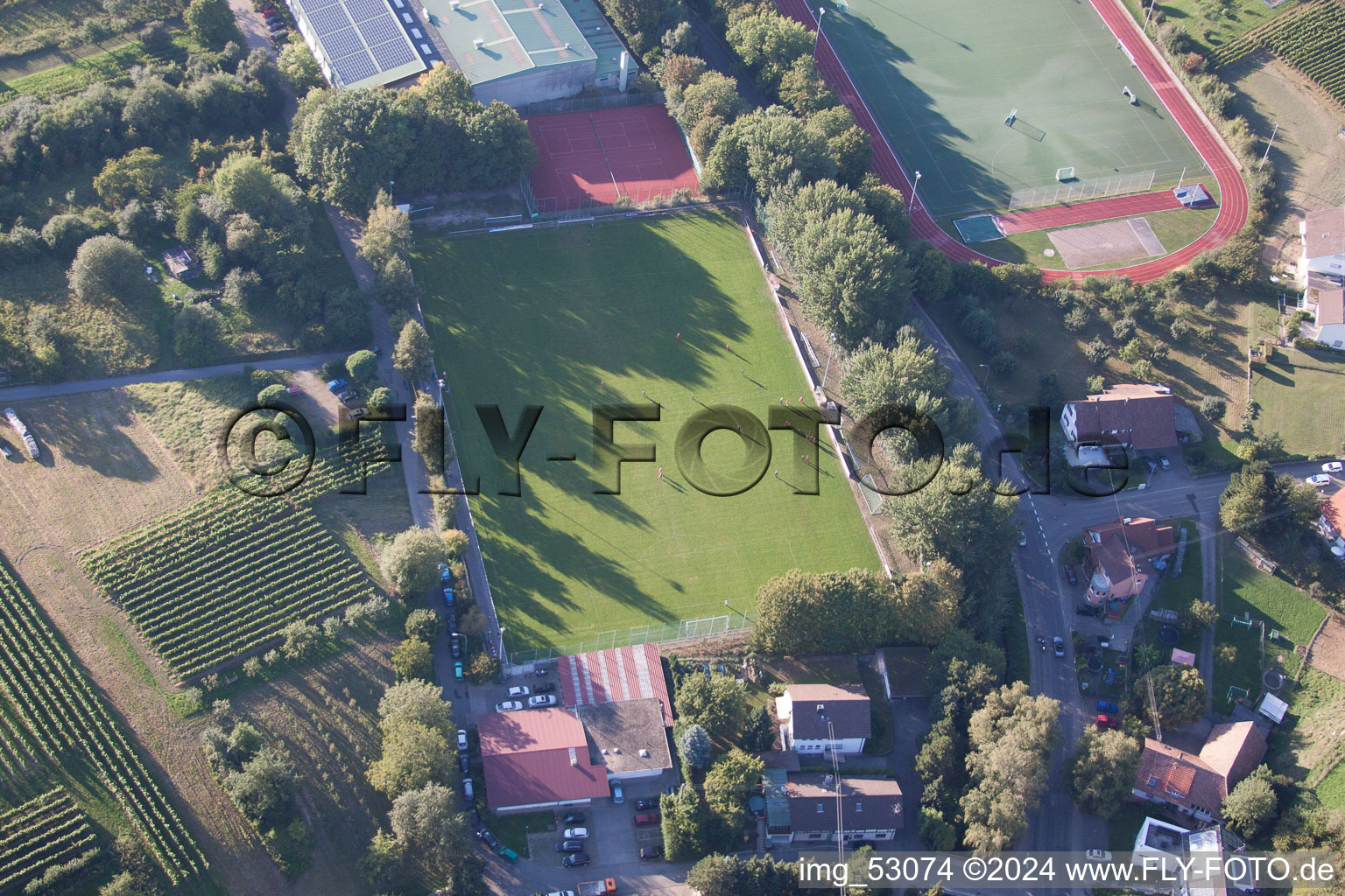 École de sport du sud de Bade à le quartier Steinbach in Baden-Baden dans le département Bade-Wurtemberg, Allemagne d'en haut