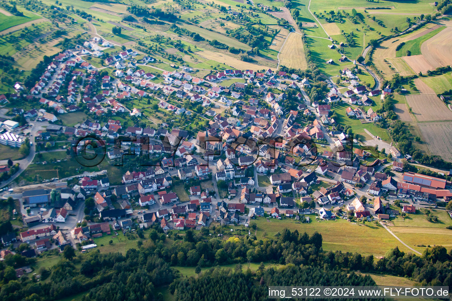 Vue aérienne de Altheim à Horb am Neckar dans le département Bade-Wurtemberg, Allemagne