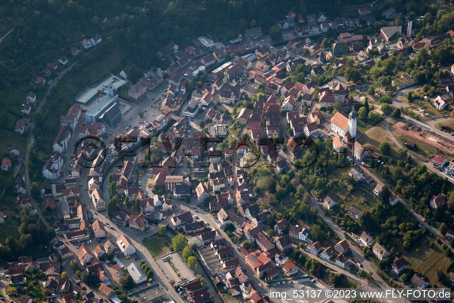 Photographie aérienne de Altensteig dans le département Bade-Wurtemberg, Allemagne