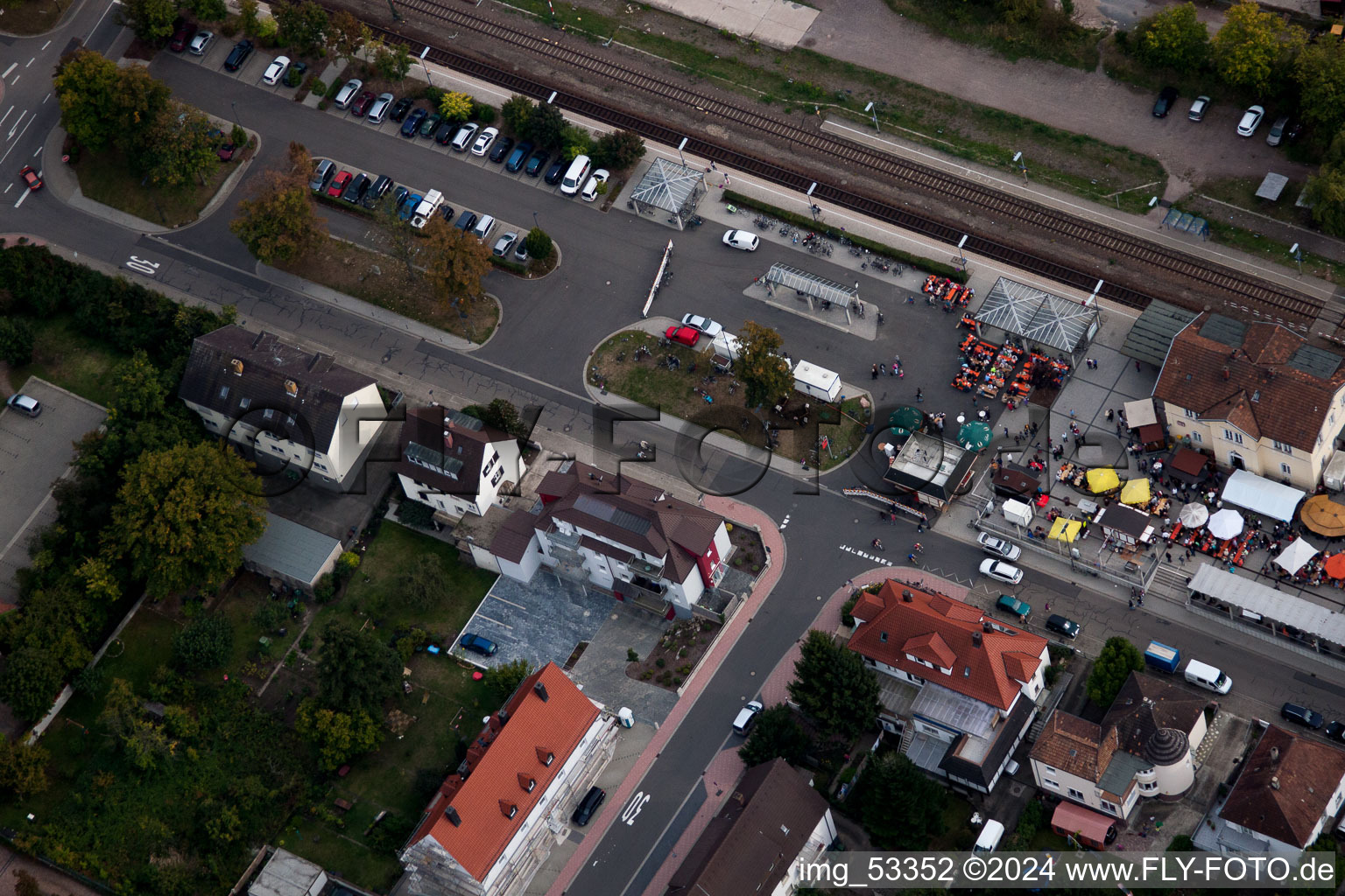 Kandel dans le département Rhénanie-Palatinat, Allemagne du point de vue du drone