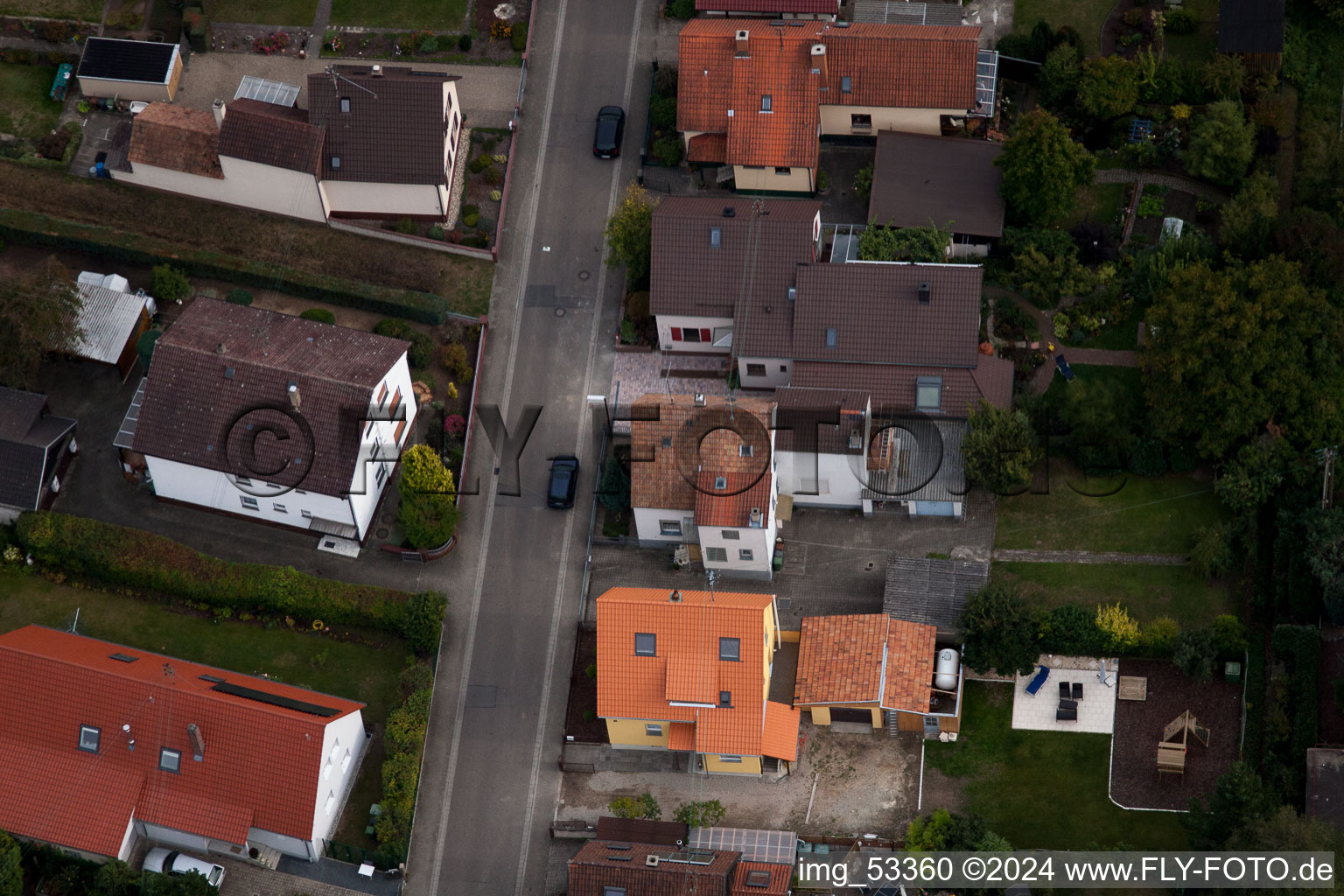 Vue aérienne de Kandel dans le département Rhénanie-Palatinat, Allemagne