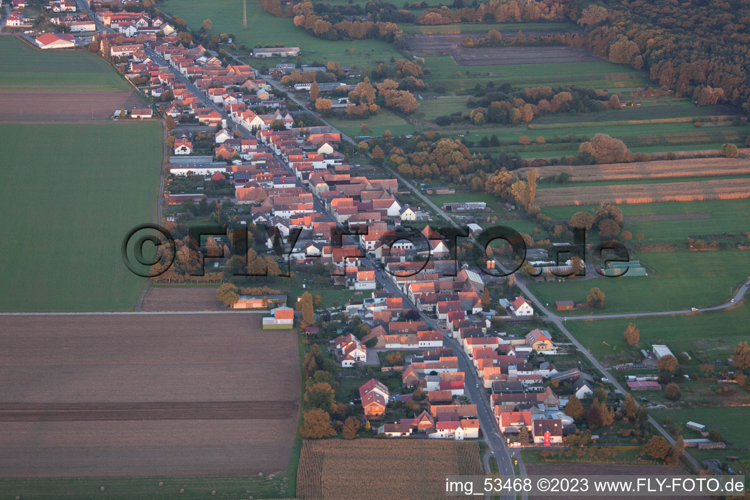 Sarrestr à Kandel dans le département Rhénanie-Palatinat, Allemagne vue du ciel