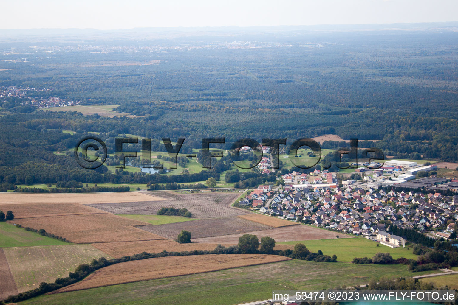 Soufflenheim dans le département Bas Rhin, France vue d'en haut