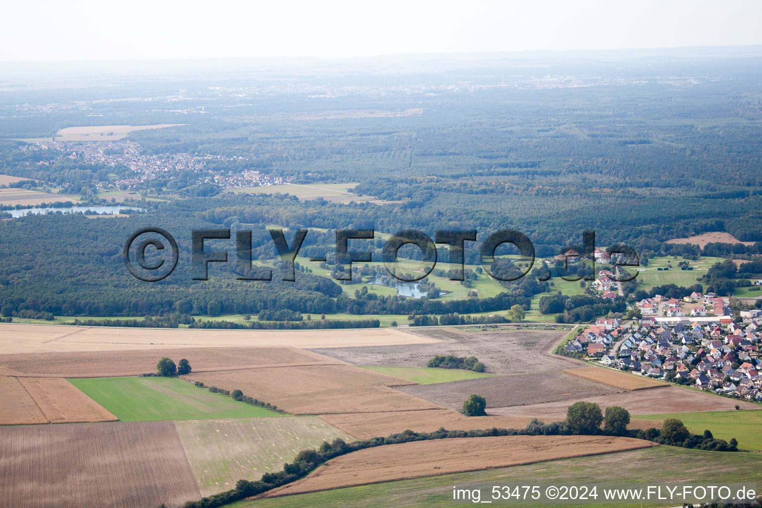 Soufflenheim dans le département Bas Rhin, France depuis l'avion