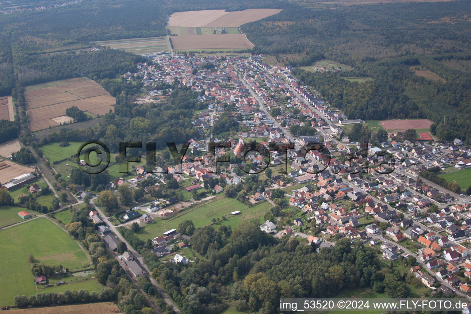 Schirrhoffen dans le département Bas Rhin, France vue du ciel