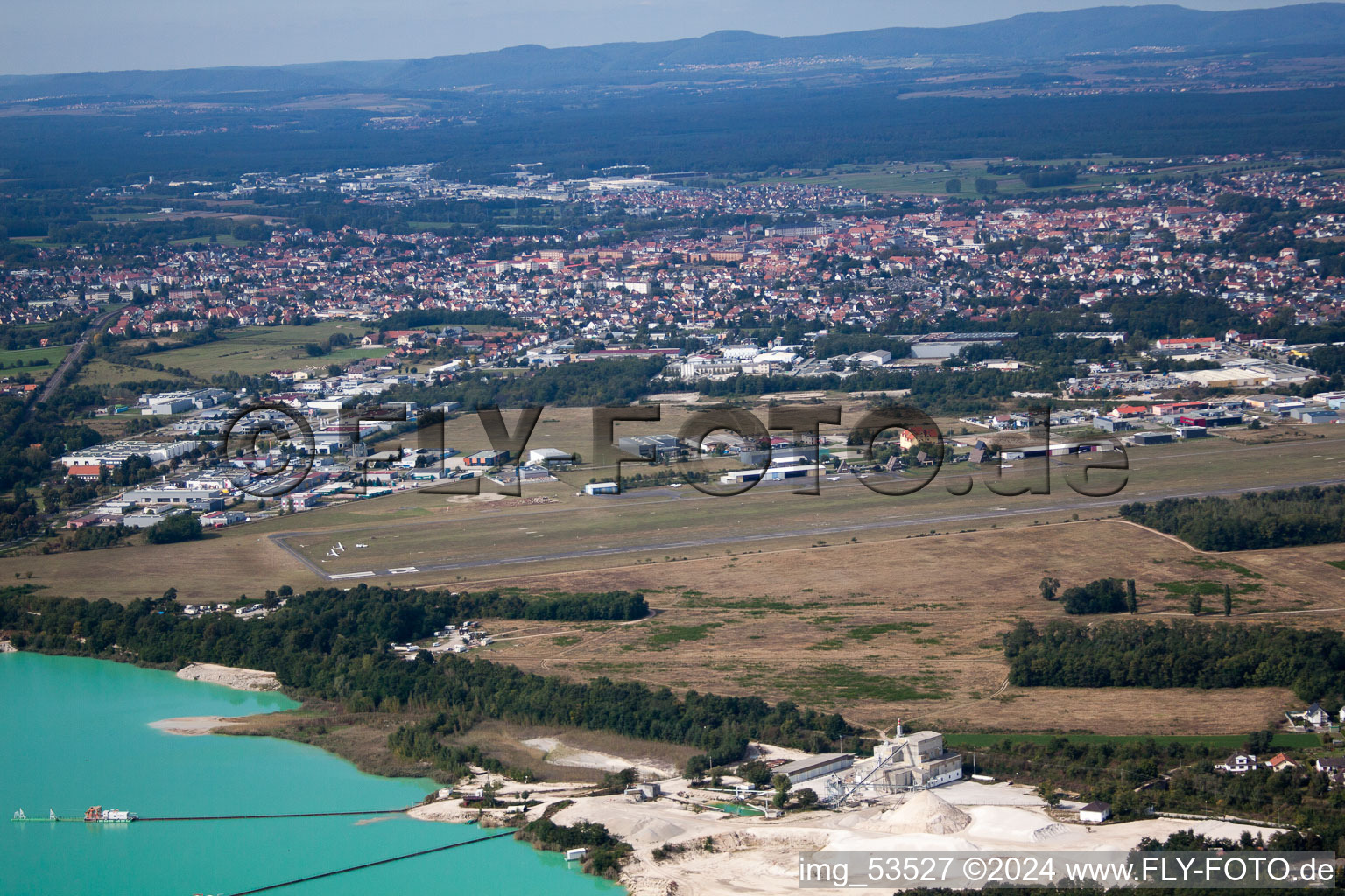 Vue oblique de Haguenau dans le département Bas Rhin, France