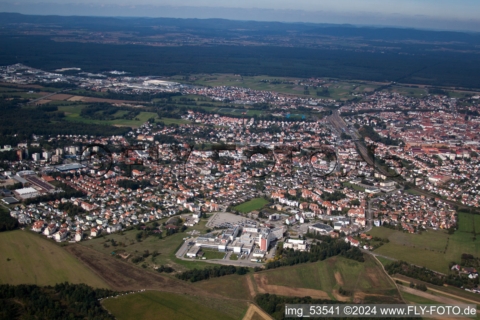 Haguenau dans le département Bas Rhin, France vue du ciel