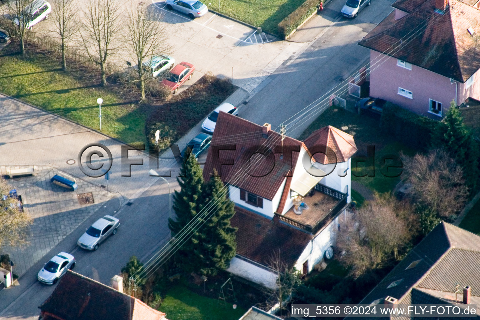 Vue aérienne de Luitpoldstr à Kandel dans le département Rhénanie-Palatinat, Allemagne