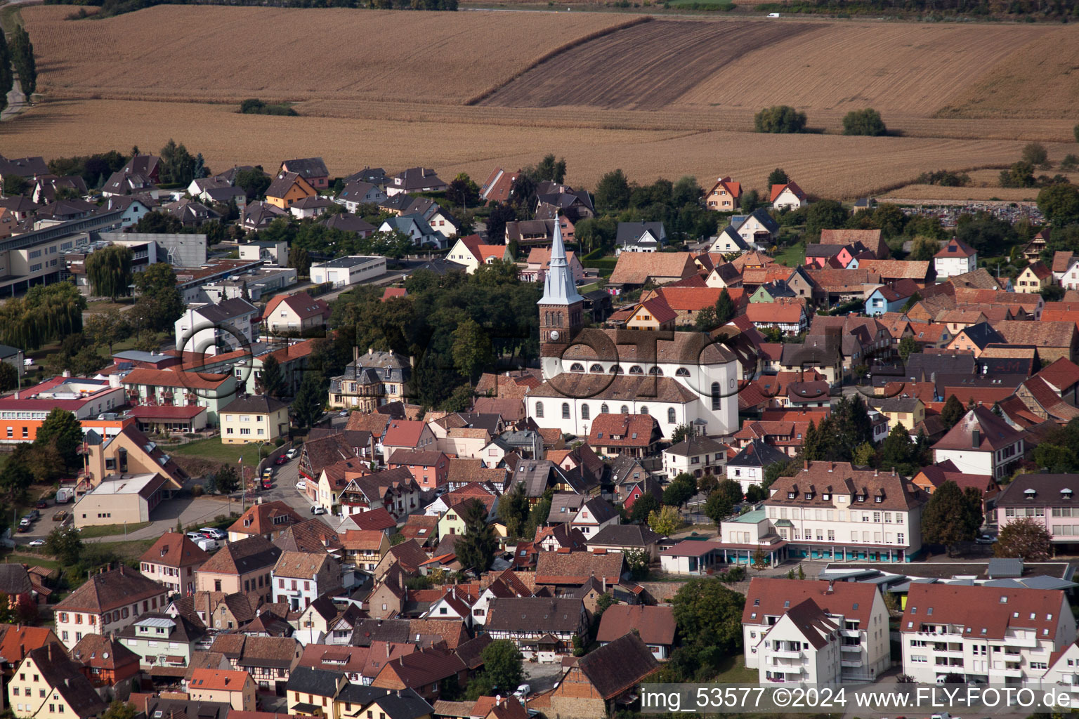 Photographie aérienne de Hochfelden dans le département Bas Rhin, France