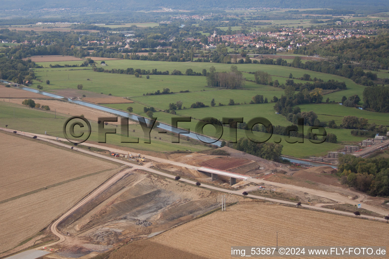 Lupstein dans le département Bas Rhin, France d'en haut