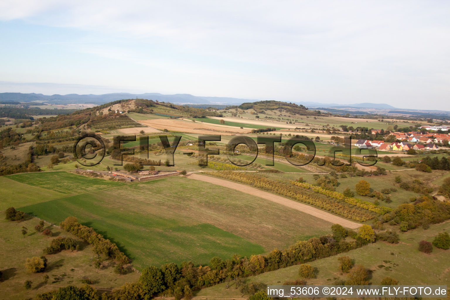 Vue aérienne de Imbsheim dans le département Bas Rhin, France