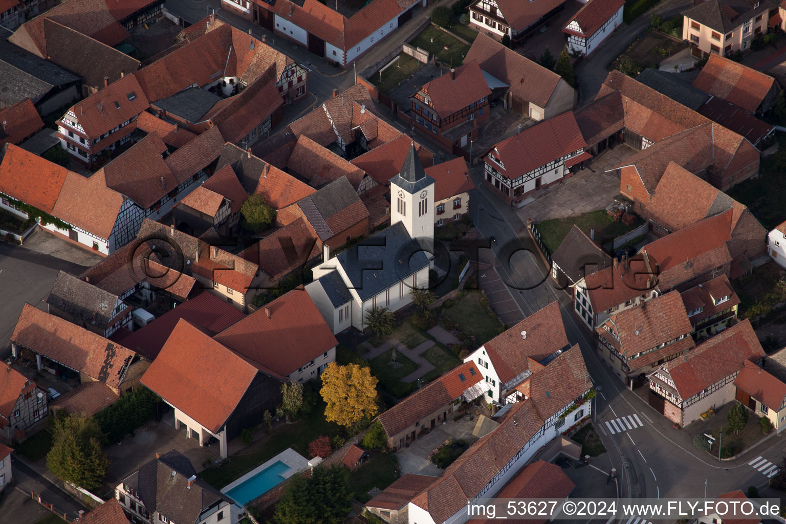 Engwiller dans le département Bas Rhin, France vue du ciel