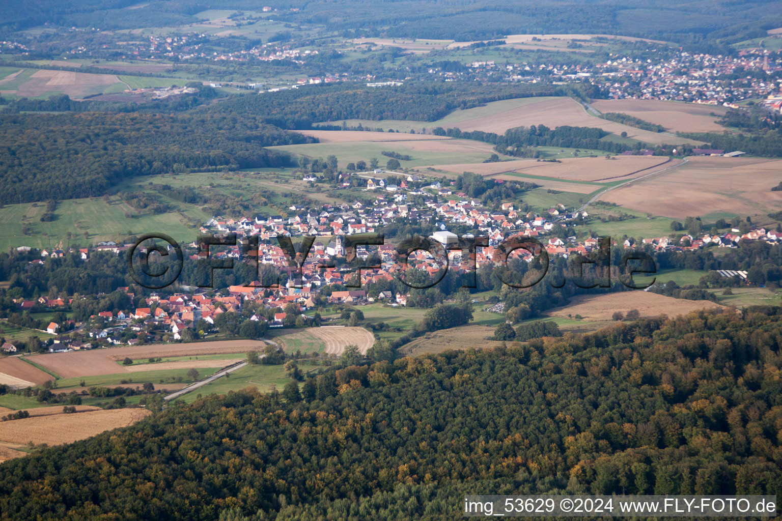 Image drone de Engwiller dans le département Bas Rhin, France