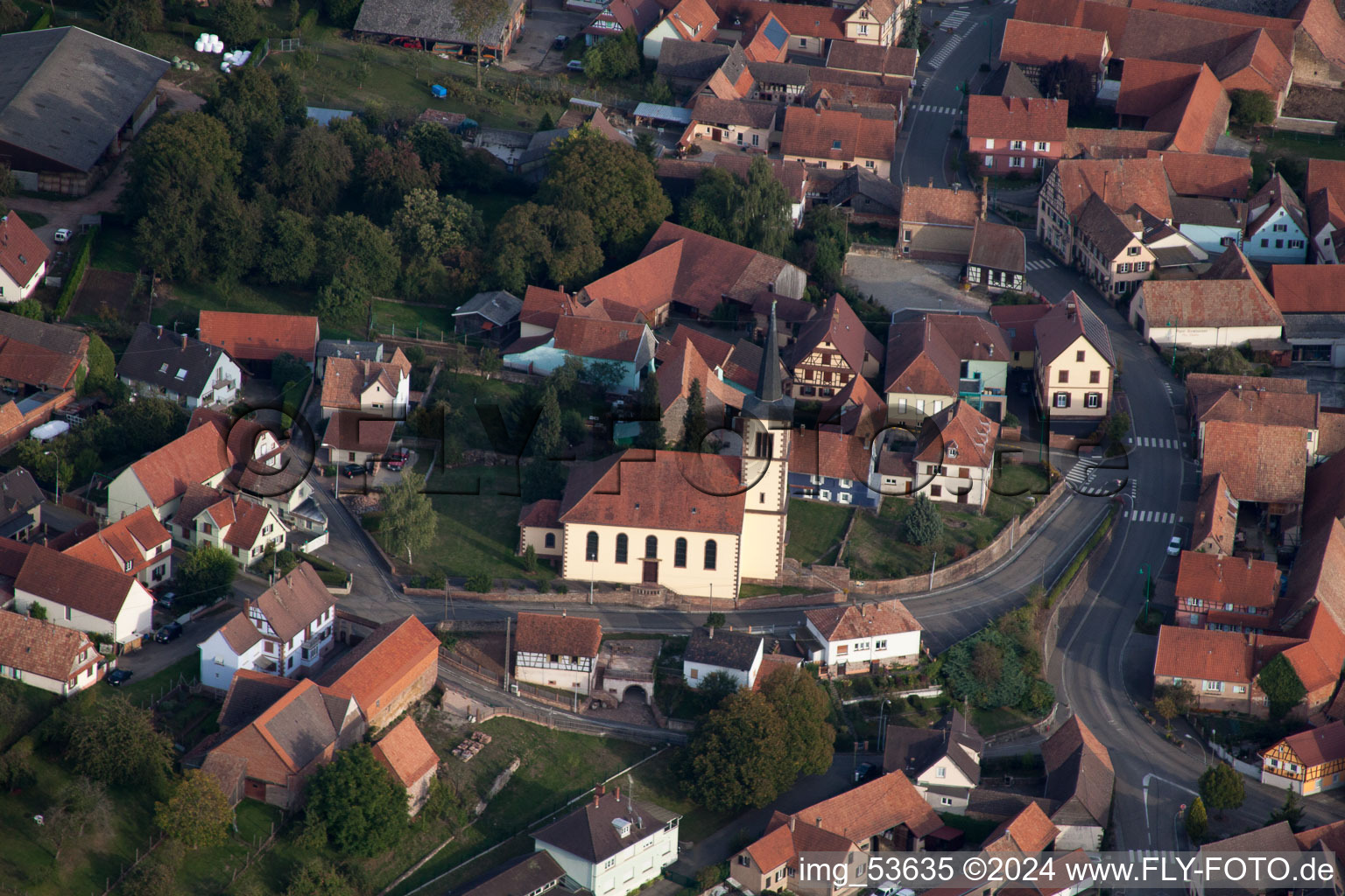 Mietesheim dans le département Bas Rhin, France vue du ciel