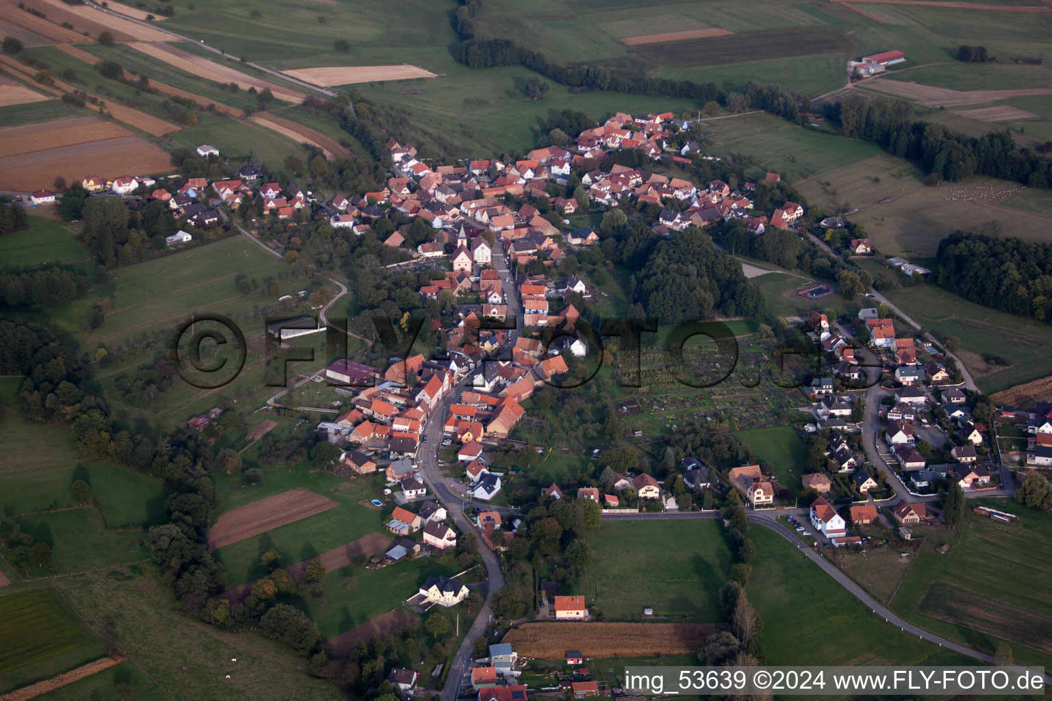 Griesbach dans le département Bas Rhin, France vue d'en haut