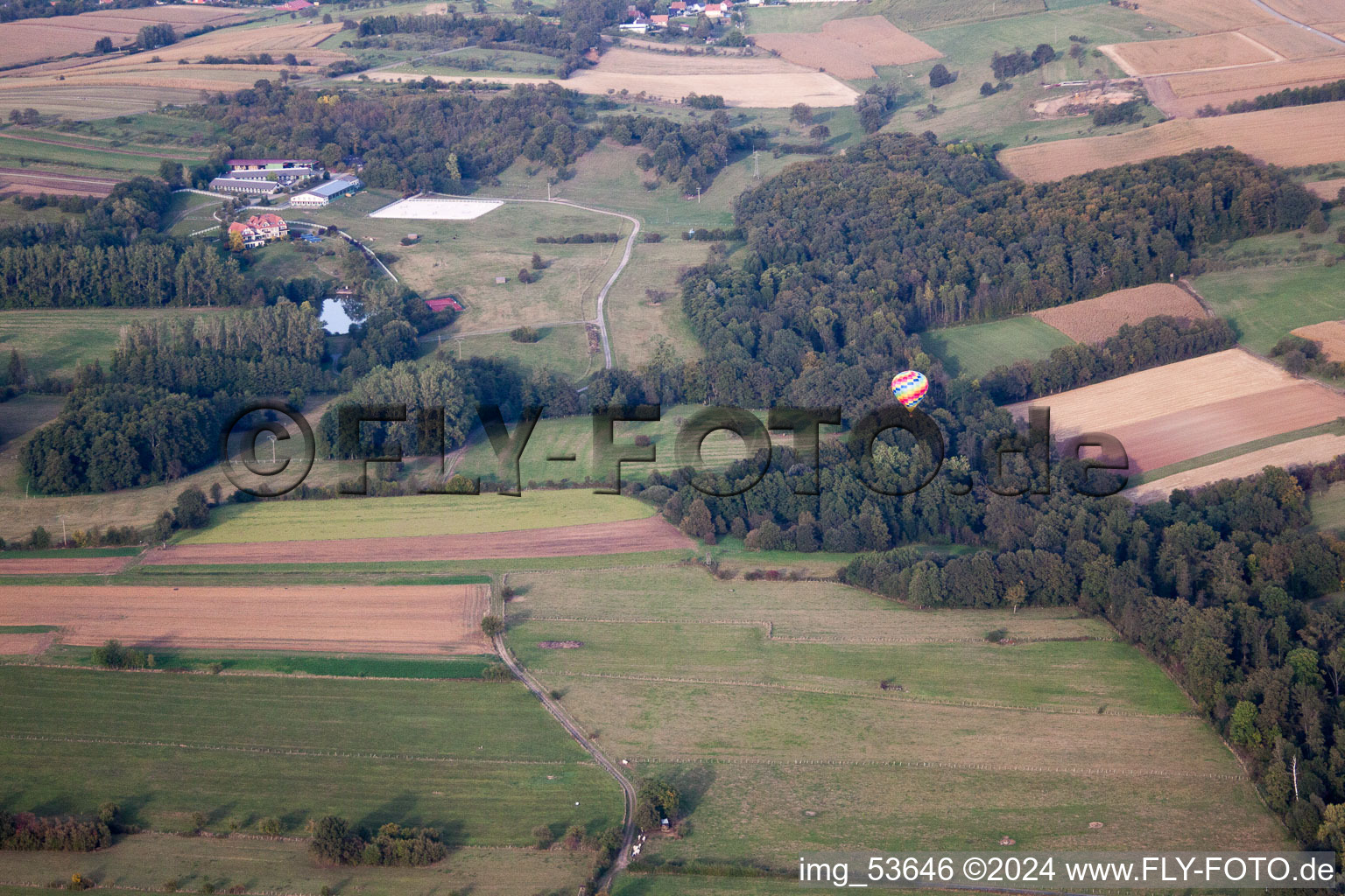 Enregistrement par drone de Griesbach dans le département Bas Rhin, France