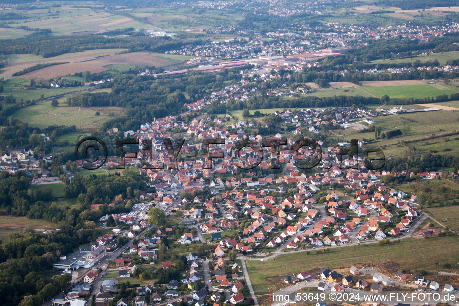 Image drone de Griesbach dans le département Bas Rhin, France