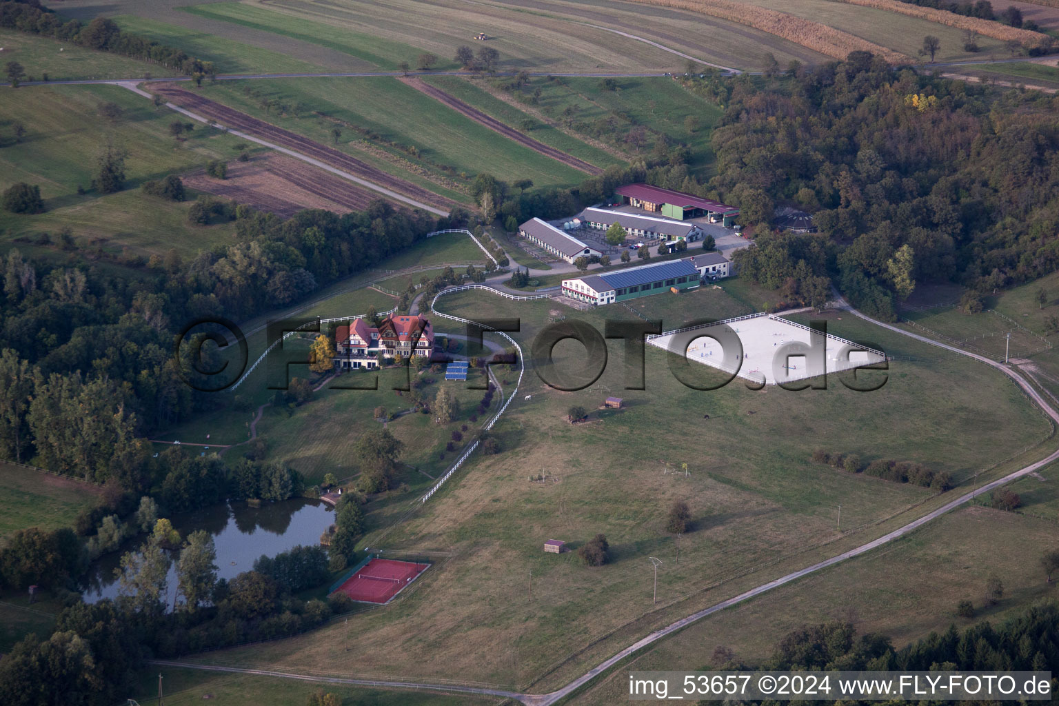 Griesbach dans le département Bas Rhin, France du point de vue du drone