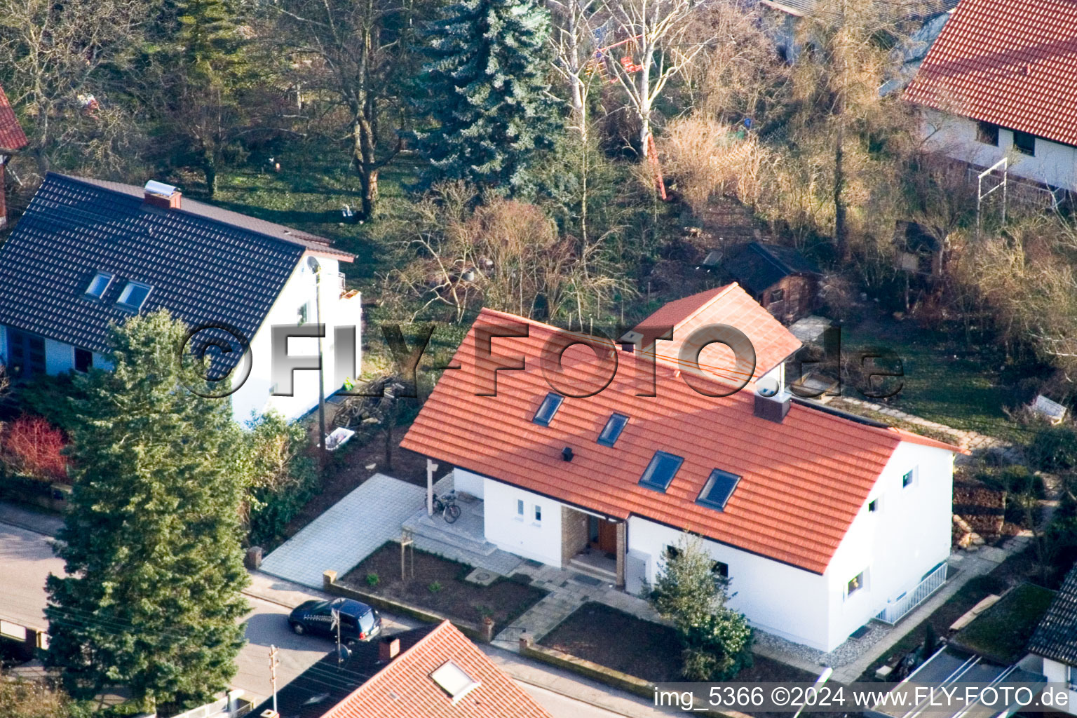 Vue oblique de Zeppelinstr. à Kandel dans le département Rhénanie-Palatinat, Allemagne