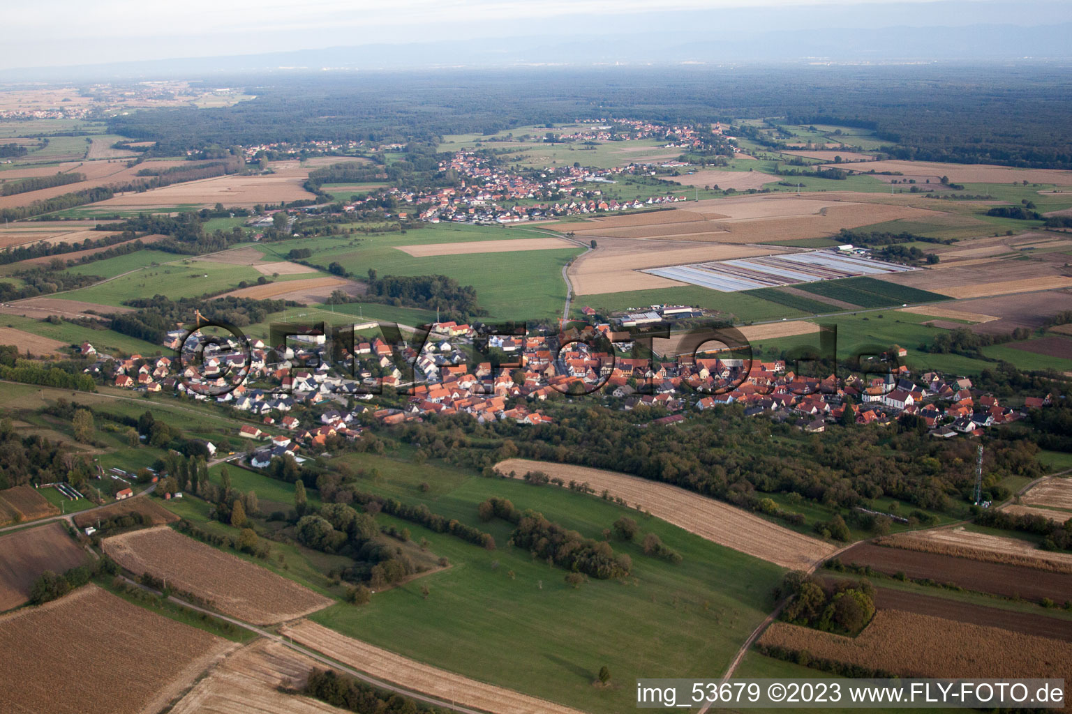 Morsbronn-les-Bains dans le département Bas Rhin, France vue d'en haut
