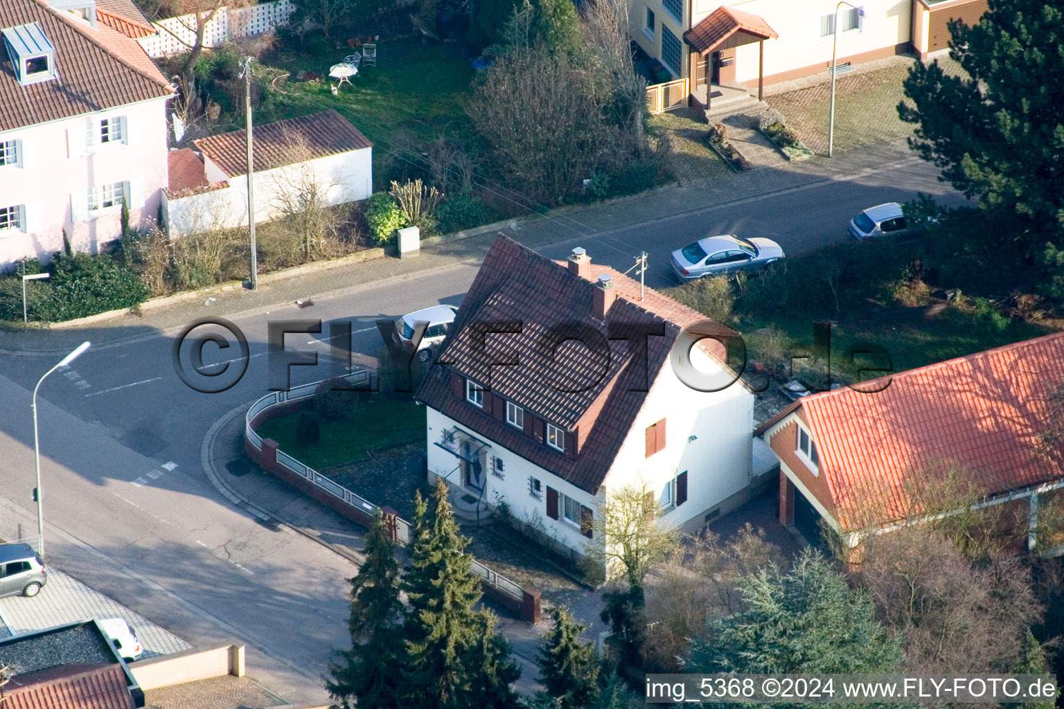 Vue aérienne de Luitpoldstr à Kandel dans le département Rhénanie-Palatinat, Allemagne