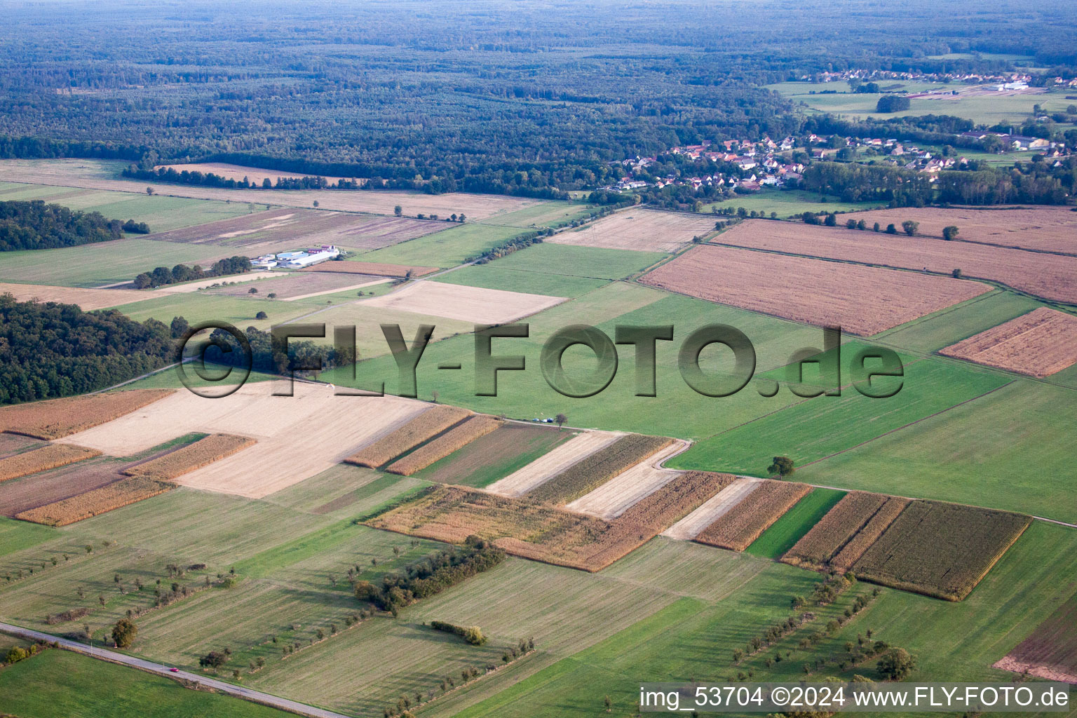 Dieffenbach-lès-Wœrth dans le département Bas Rhin, France du point de vue du drone