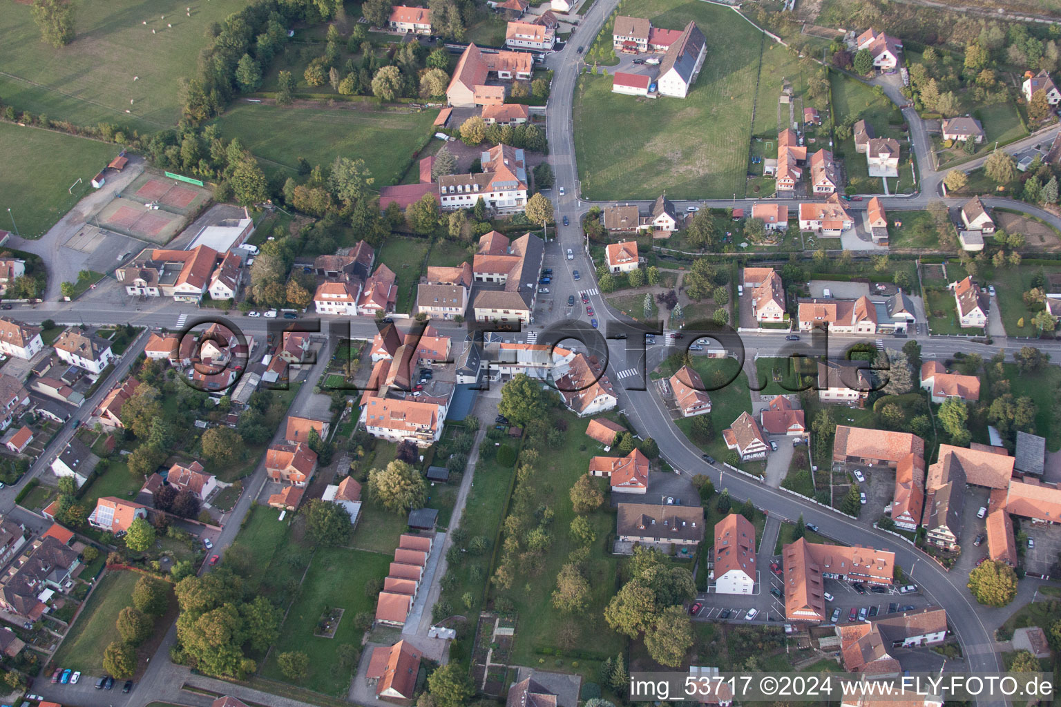 Enregistrement par drone de Merkwiller-Pechelbronn dans le département Bas Rhin, France