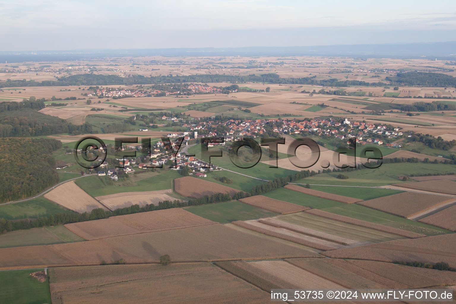 Image drone de Retschwiller dans le département Bas Rhin, France